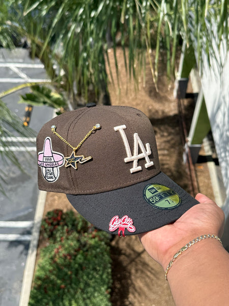 ECAP CITY New Era 59Fifty Fitted Los Angeles Dodgers Brown Mocha Black Pink  UV