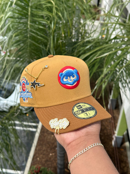 New Era 59FIFTY Toothpick Pack Chicago Cubs Logo Patch Alternate Hat - Tan, Royal Tan/Royal / 7 5/8