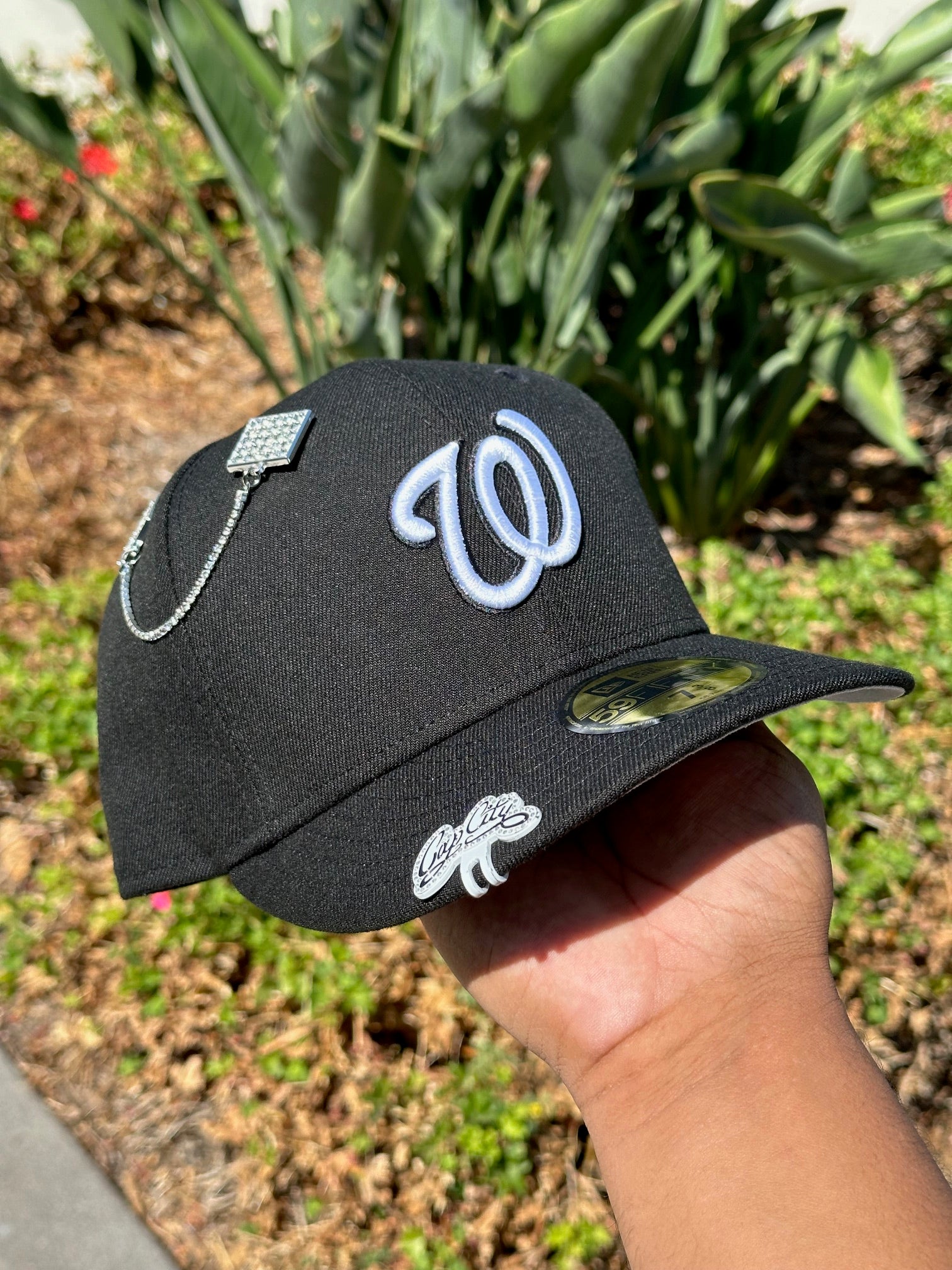 NEW ERA EXCLUSIVE 59FIFTY BLACK WASHINGTON NATIONALS