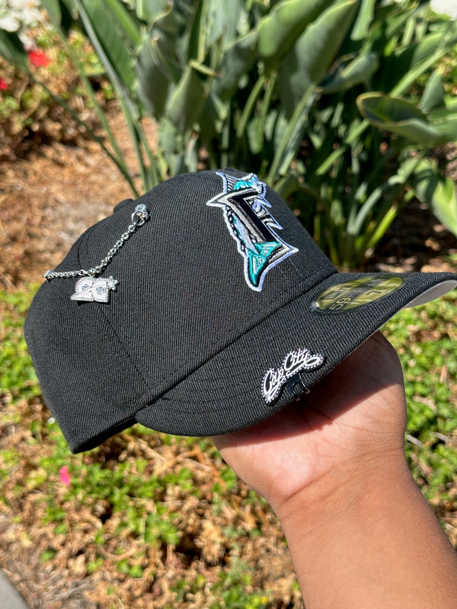 Florida marlins fitted hat best sale