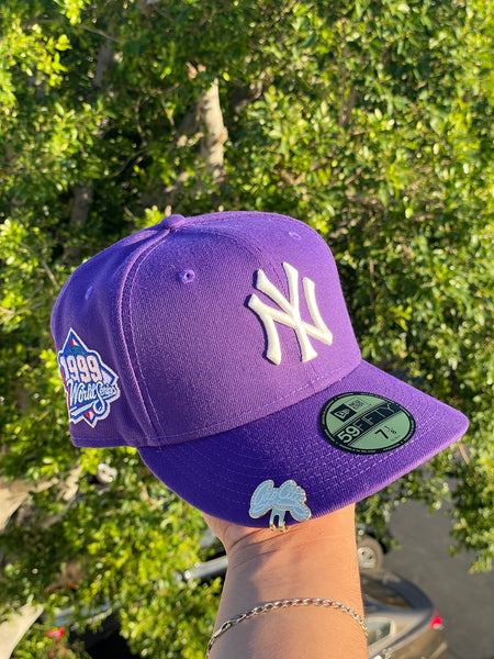 New York Yankees 1999 World Series New Era 59Fifty Fitted Hat (Purple Pink  Under Brim)