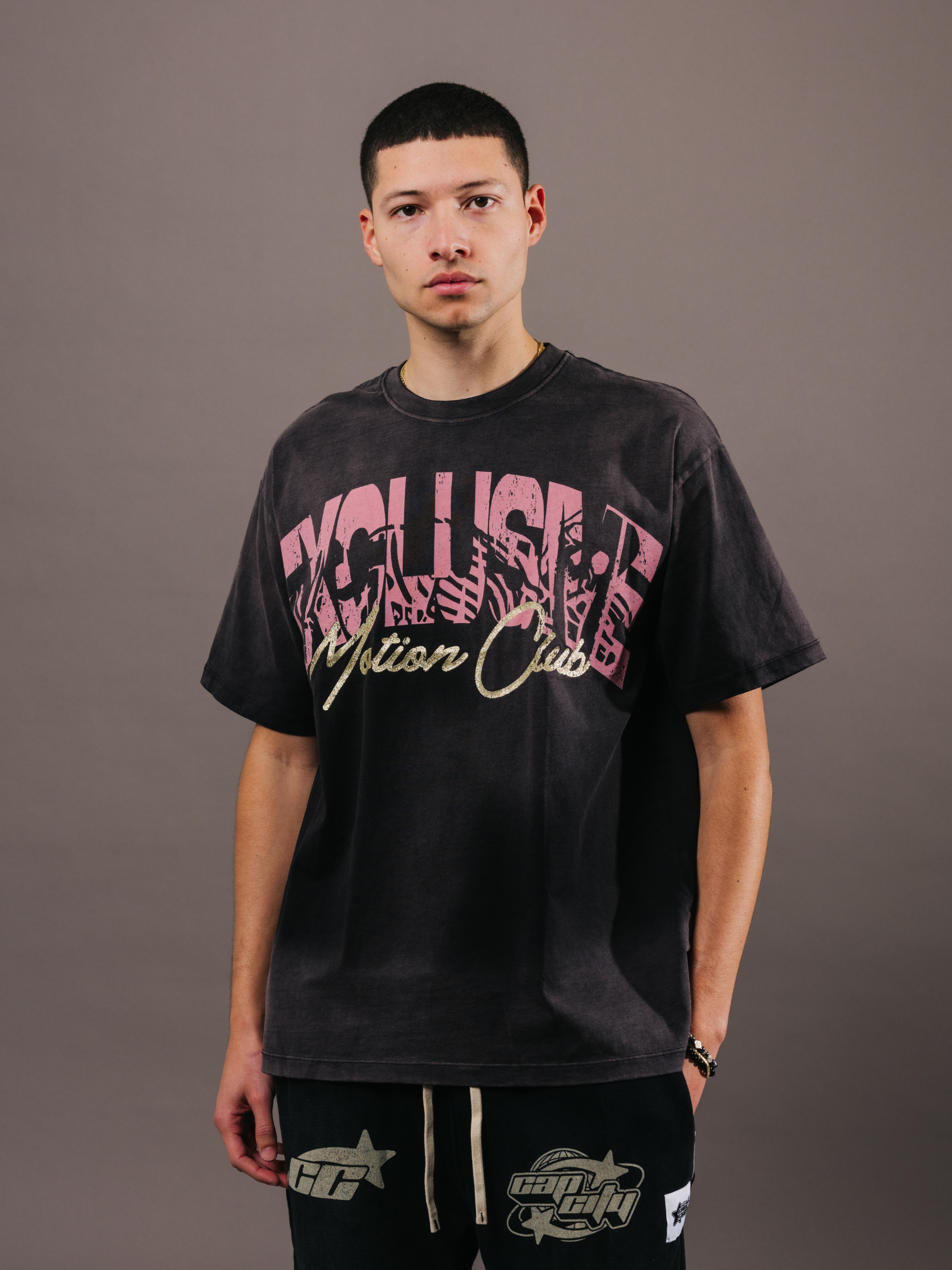 EXCLUSIVE CLUB BLACK ACID "EXCLUSIVE MOTION CLUB" TEE