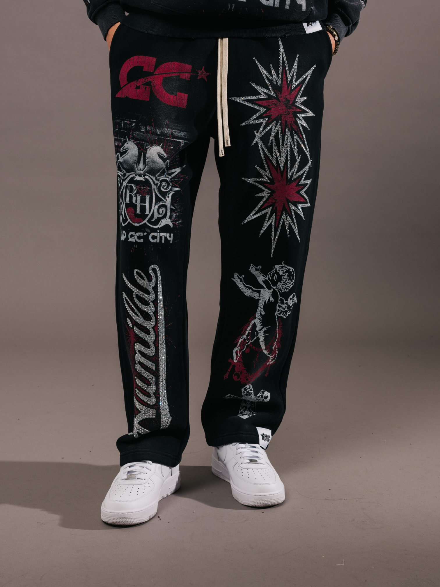 EXCLUSIVE CLUB x RANCHO HUMILDE "HUMILDE CORRIDOS" RHINESTONE SWEATS