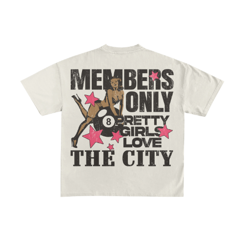 EXCLUSIVE CLUB WHITE “PRETTY GIRLS LOVE THE CITY” OVERSIZED TEE