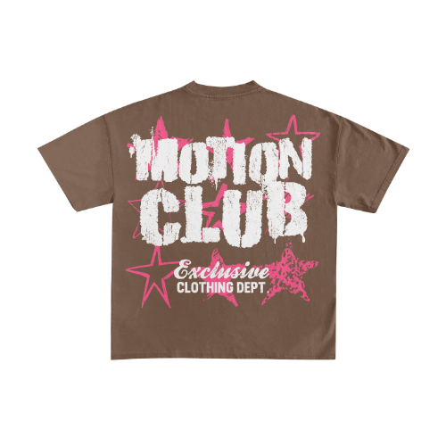 EXCLUSIVE CLUB BROWN “MOTION CLUB” OVERSIZED TEE