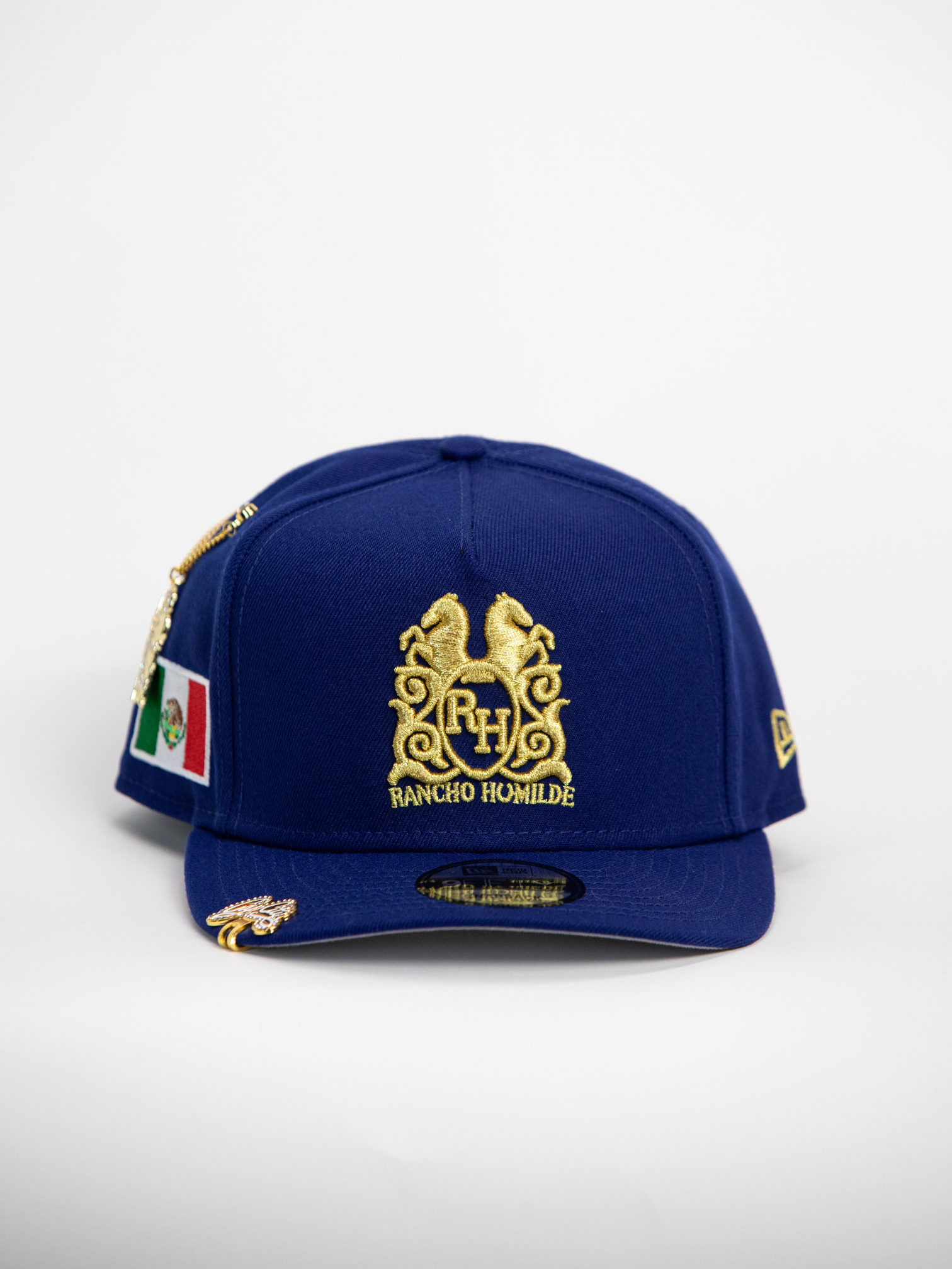 NEW* "RANCHO HUMILDE x NEW ERA x CAP CITY" BLUE 9FIFTY A-FRAME W/ MEXICAN FLAG & GREY UV *FREE ACCESSORY INCLUDED