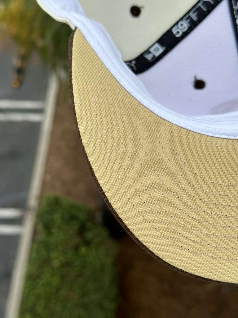 NEW ERA EXCLUSIVE 59FIFTY CHROME WHITE/WALNUT LOS ANGELES DODGERS W/ 6 –  shopcapcity