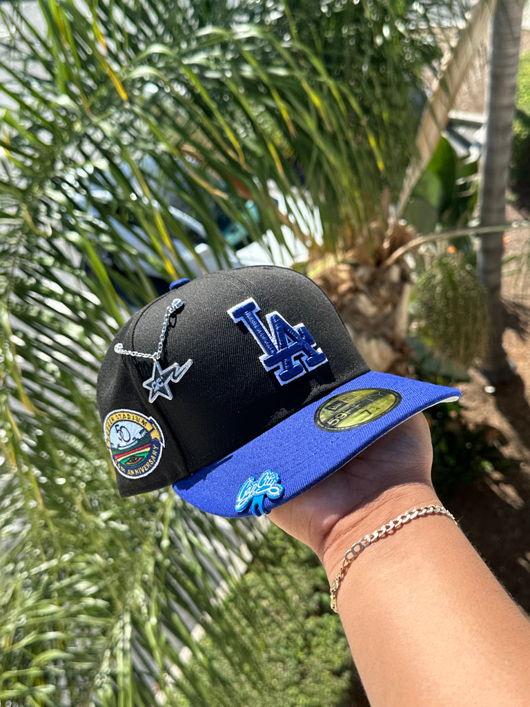 New Era Los Angeles Dodgers Capsule Vintage 50th Anniversary Exclusive 59FIFTY Fitted Hat Black/Blue