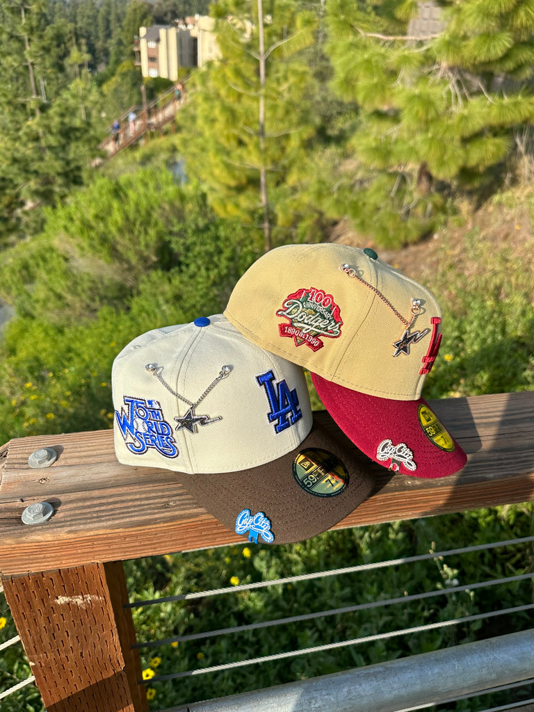 NEW ERA EXCLUSIVE 59FIFTY OLIVE GREEN/BURGUNDY LOS ANGELES DODGERS