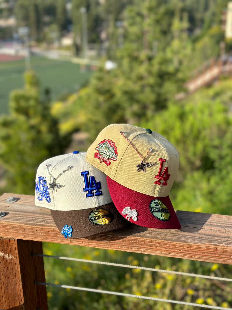 NEW ERA EXCLUSIVE 59FIFTY OLIVE GREEN/BURGUNDY LOS ANGELES DODGERS