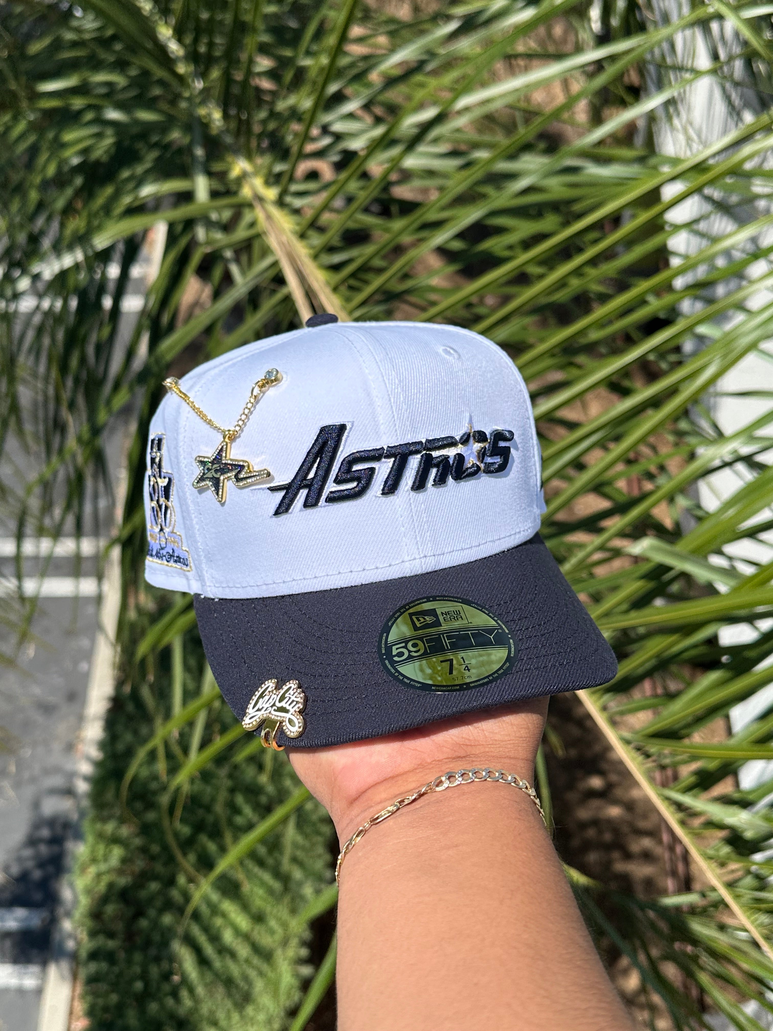New Era Houston Astros Capsule Chrome 2.0 35 Years Fitted Hat 59Fifty Fitted Hat White/Green