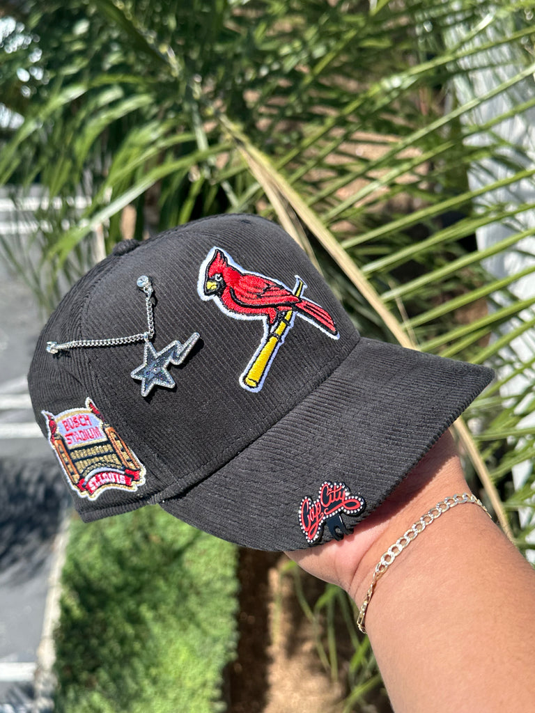 New Era 59FIFTY Fitted St. Louis Cardinals Busch Stadium Side Patch 7 1/4 / Navy Red / Grey