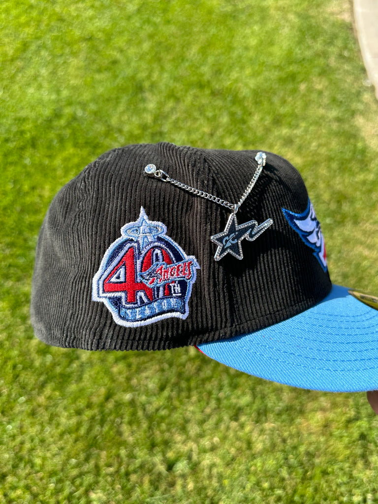 NEW ERA EXCLUSIVE 59FIFTY CORDUROY/SKY BLUE ANAHEIM ANGELS W/ 40TH