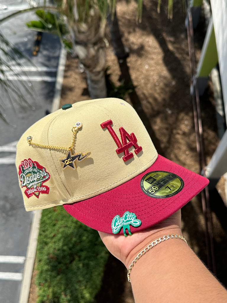 NEW ERA EXCLUSIVE 59FIFTY OLIVE GREEN/BURGUNDY LOS ANGELES DODGERS