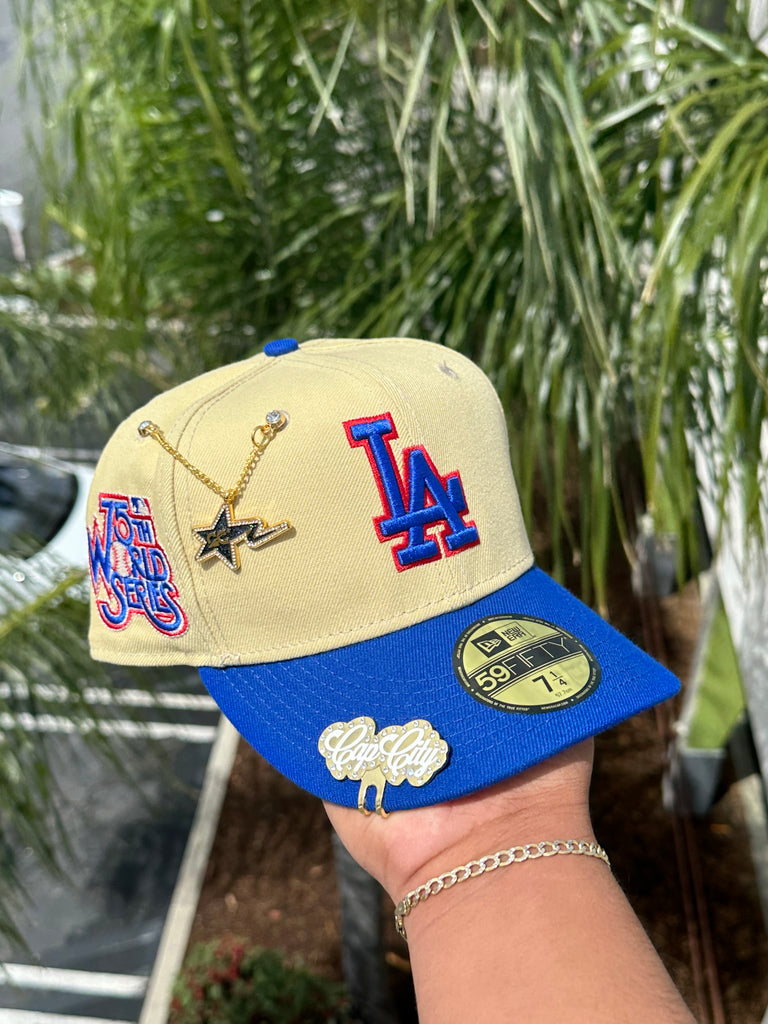 NEW ERA EXCLUSIVE 59FIFTY VEGAS GOLD/BLUE LOS ANGELES DODGERS W