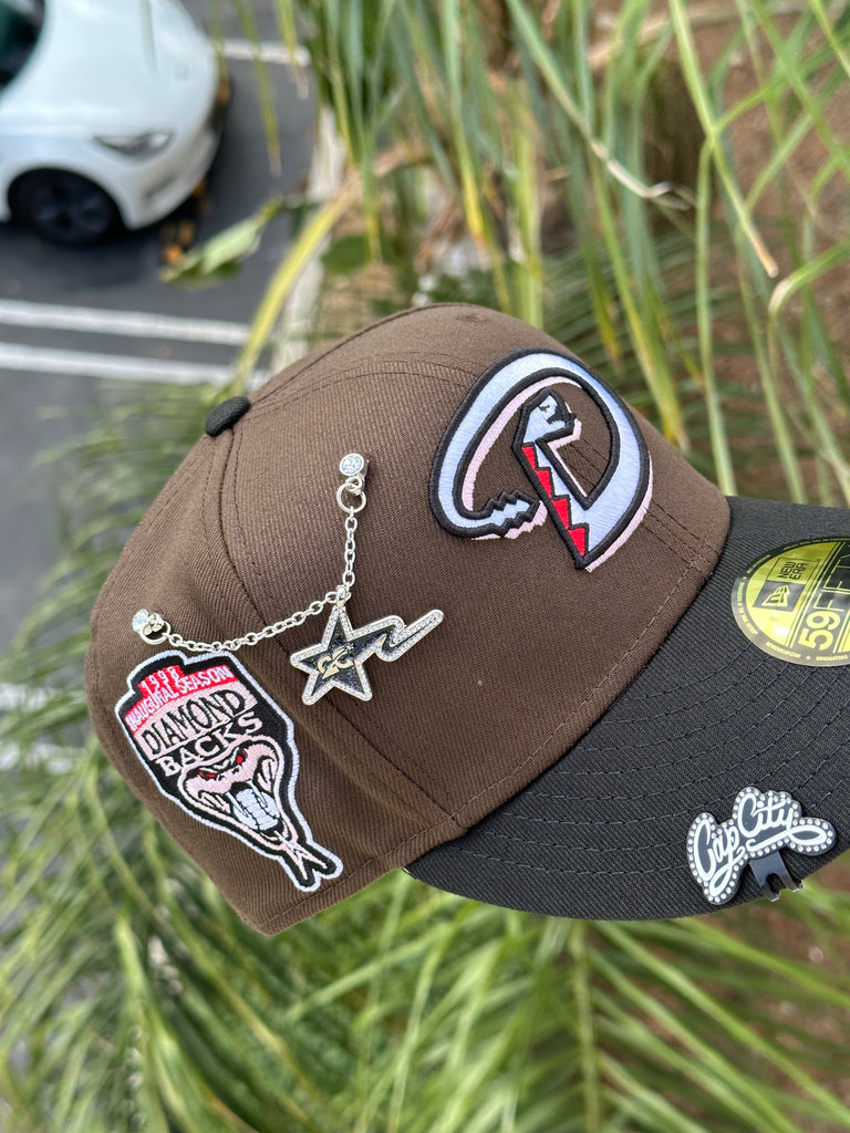 Arizona Diamondbacks 1998 Inaugural Season New Era 59FIFTY Fitted Hat (Chrome White Black Red Under BRIM) 8