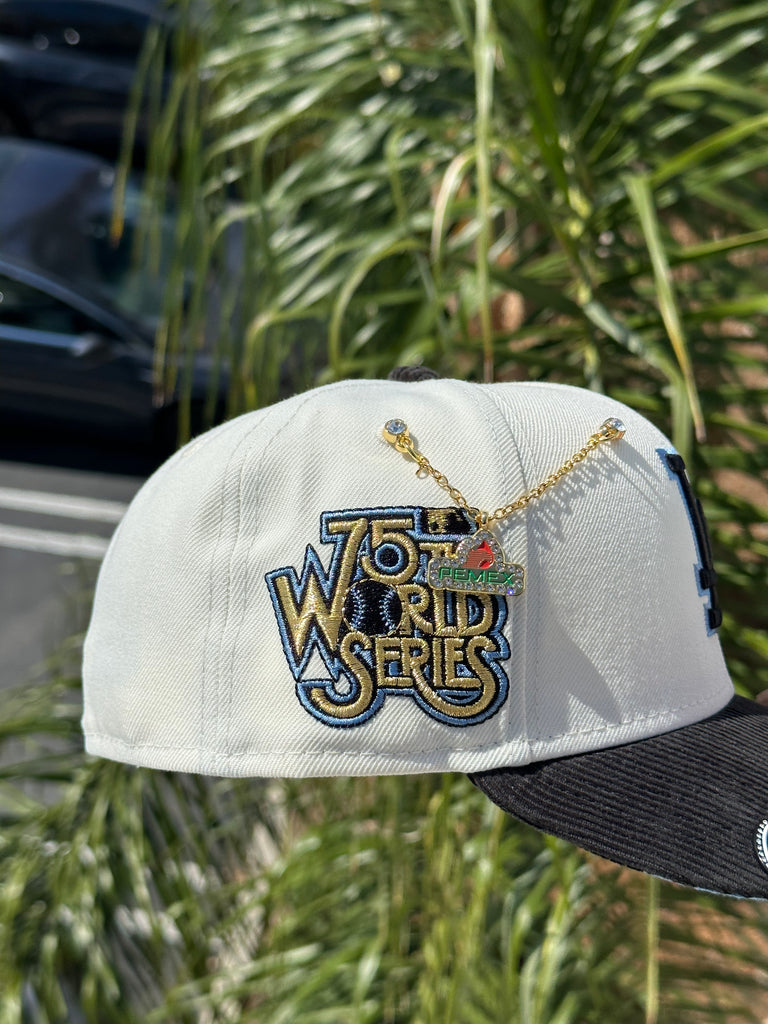 NEW ERA EXCLUSIVE 59FIFTY CHROME WHITE/WALNUT LOS ANGELES DODGERS W/ 6 –  shopcapcity