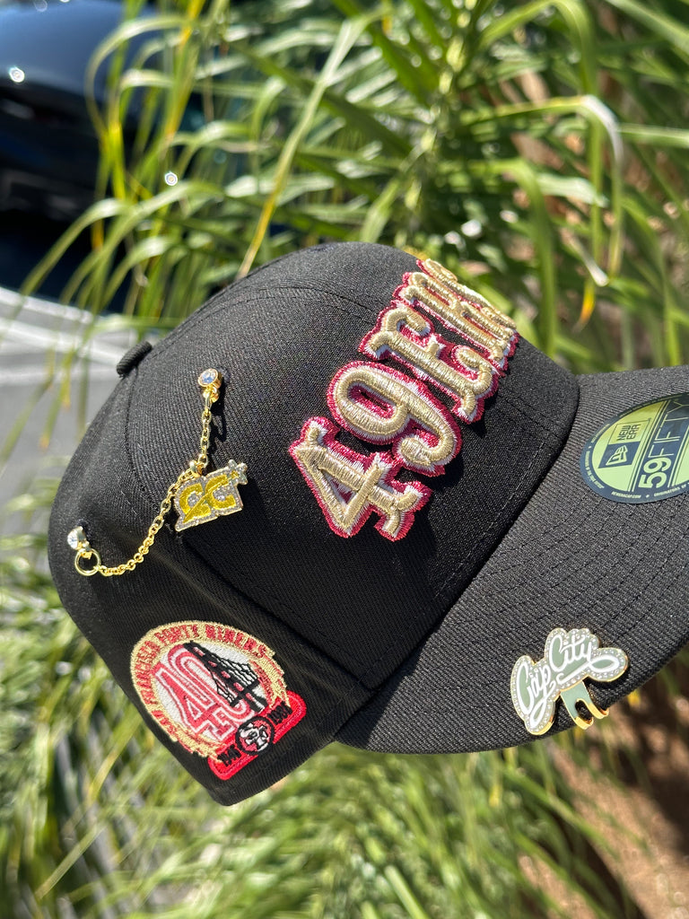 New Era 49ers Black Red-Gold Script