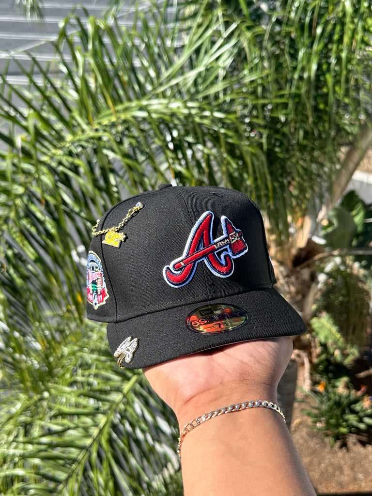 NEW ERA EXCLUSIVE 59FIFTY BLACK ATLANTA BRAVES W/ 2017 INAUGURAL