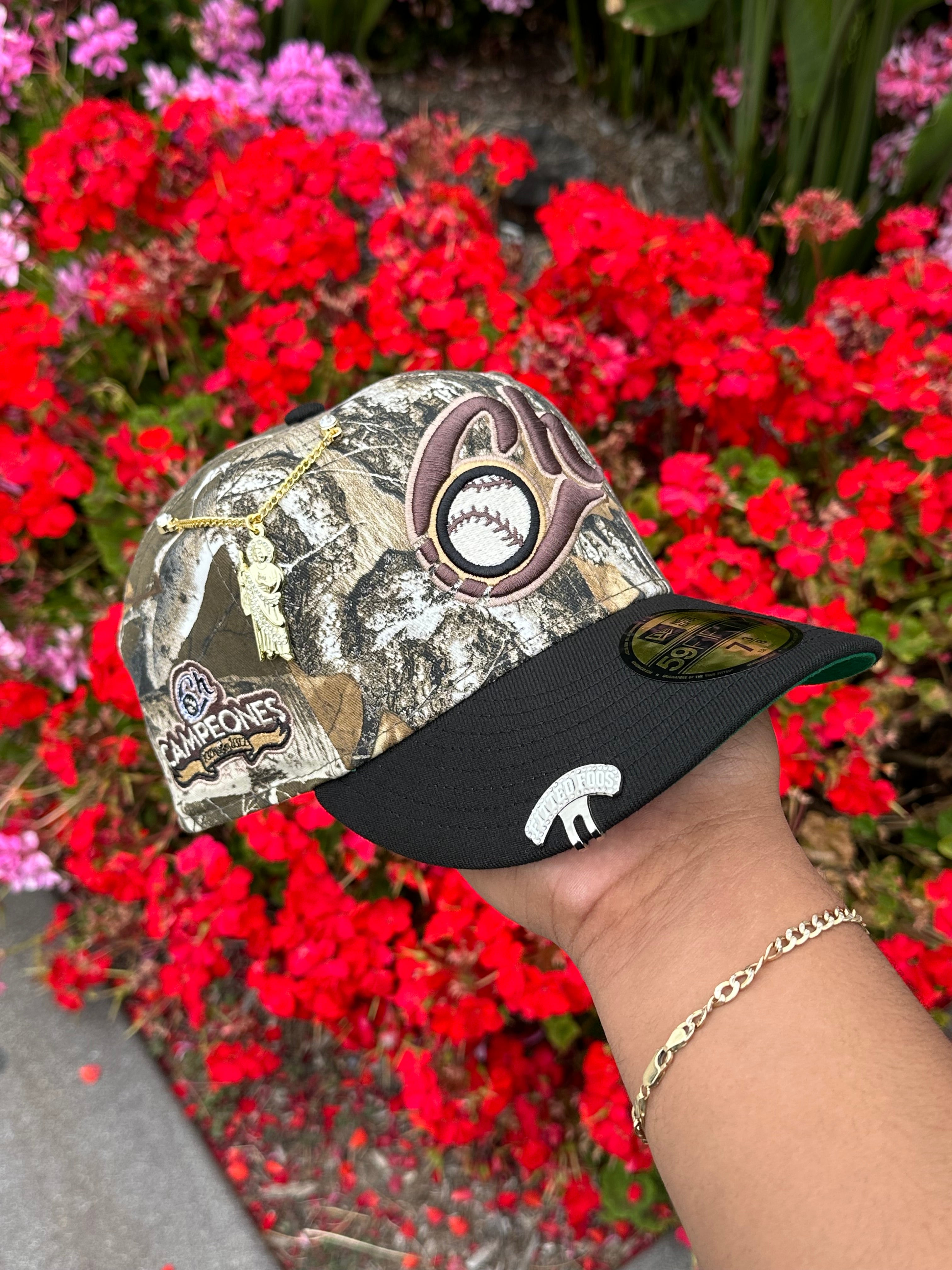 NEW ERA EXCLUSIVE 59FIFTY REAL TREE/BLACK CHARROS DE JALISCO W/ CAMPEONES SIDE PATCH