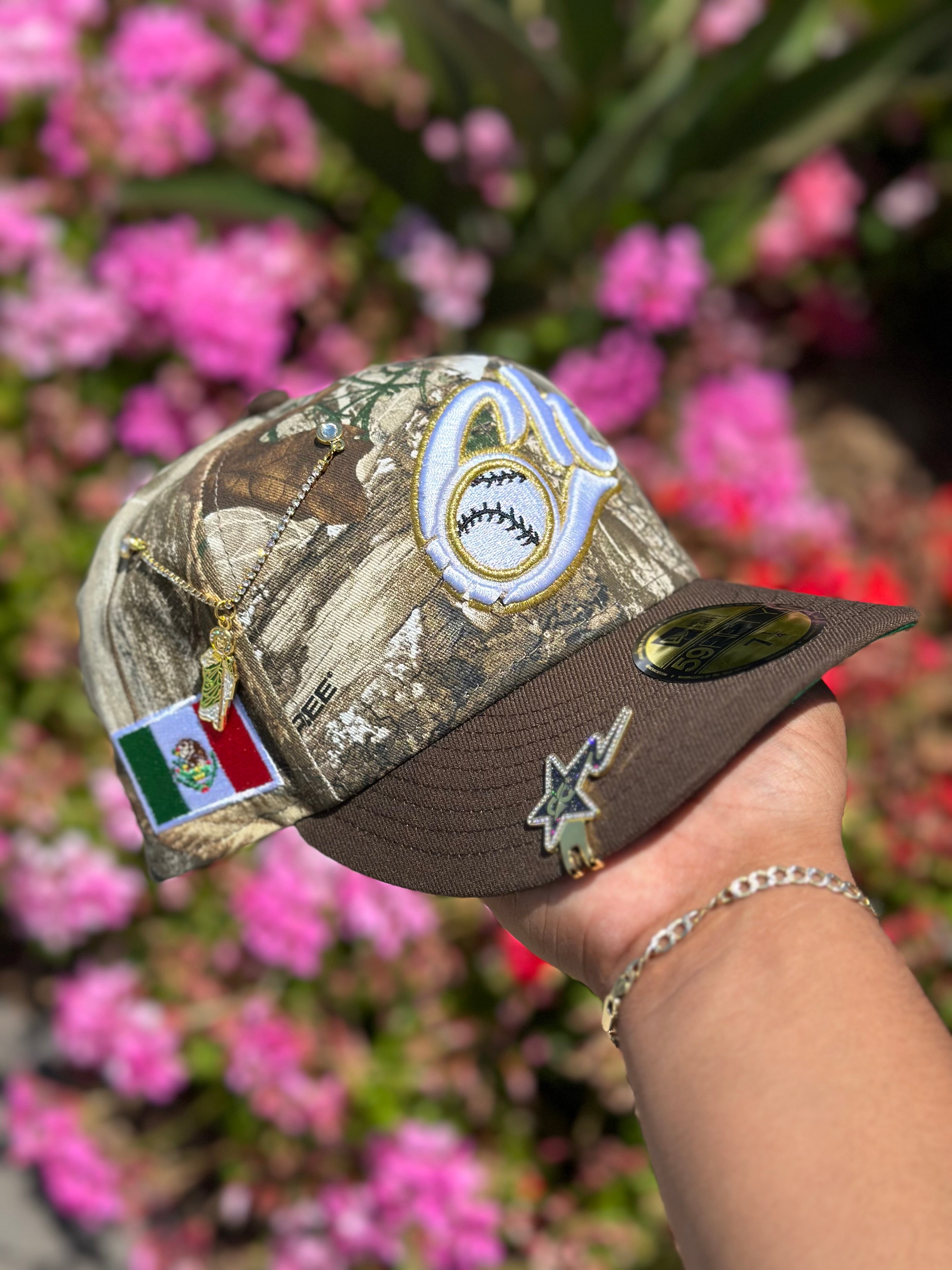 NEW ERA EXCLUSIVE 59FIFTY REAL TREE/WALNUT CHARROS DE JALISCO W/ CAMPEONES SIDE PATCH