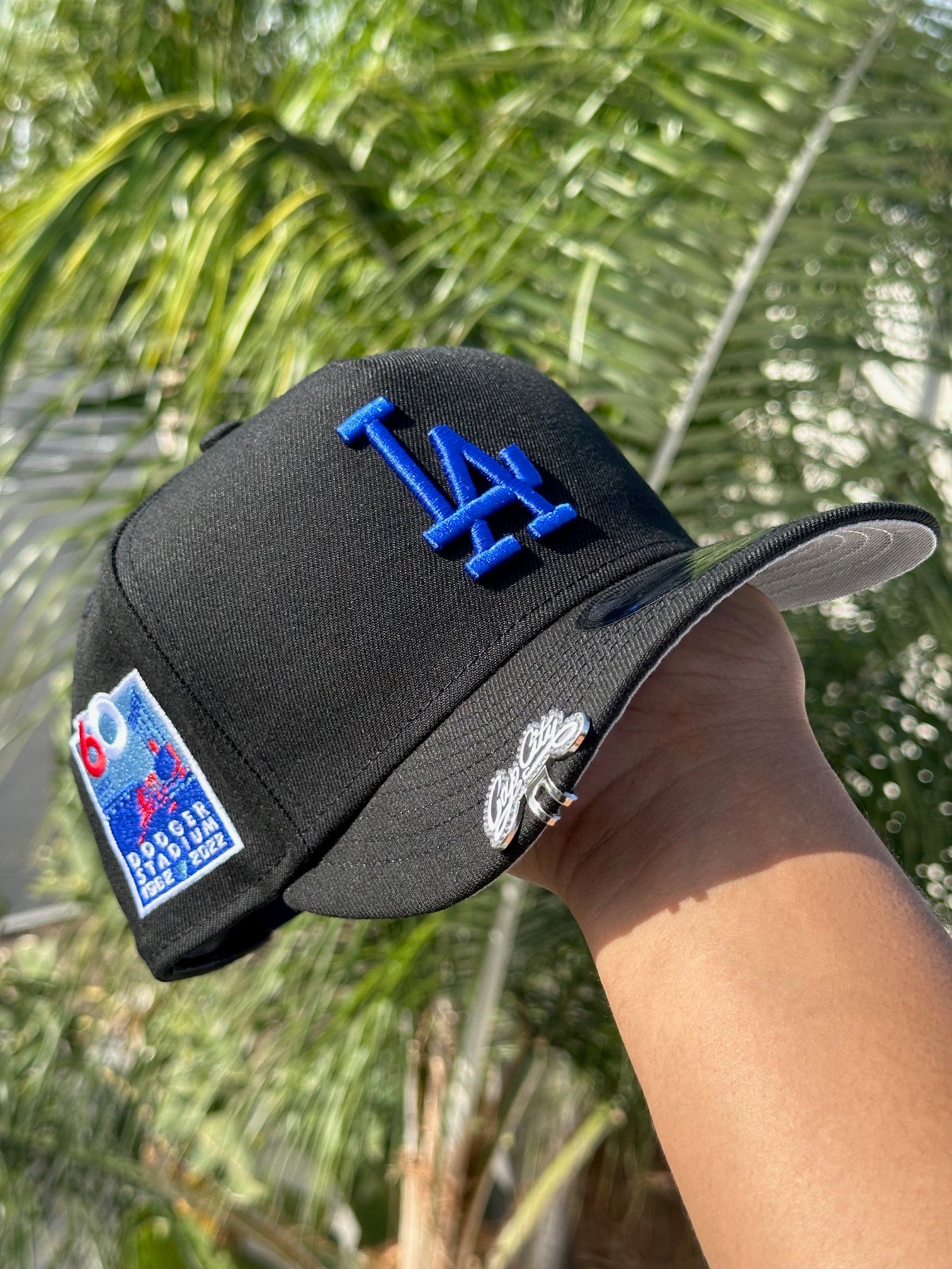 NEW ERA EXCLUSIVE 9FIFTY A-FRAME BLACK LOS ANGELES DODGERS SNAPBACK W/ 60TH ANNIVERSARY SIDE PATCH