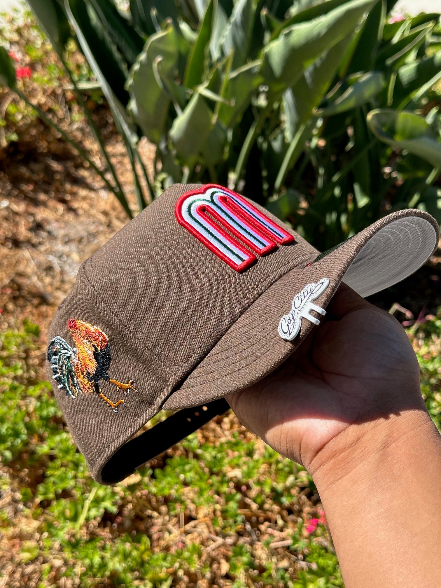 NEW ERA EXCLUSIVE 9FIFTY A-FRAME BROWN MEXICO W/ "EL GALLO" SIDE PATCH