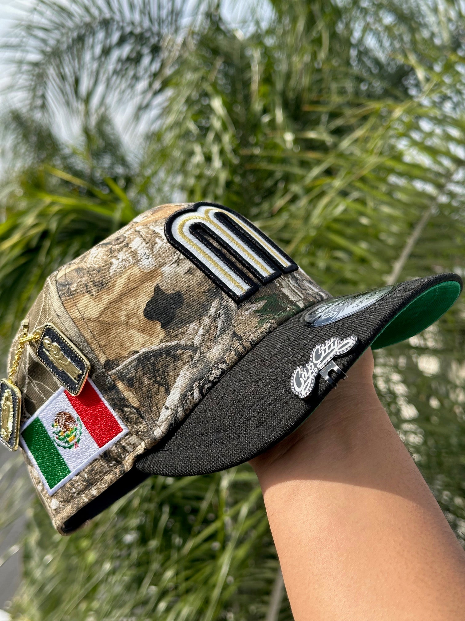 NEW ERA EXCLUSIVE 9FIFTY REALTREE/BLACK MEXICO SNAPBACK W/ MEXICO FLAG SIDE PATCH