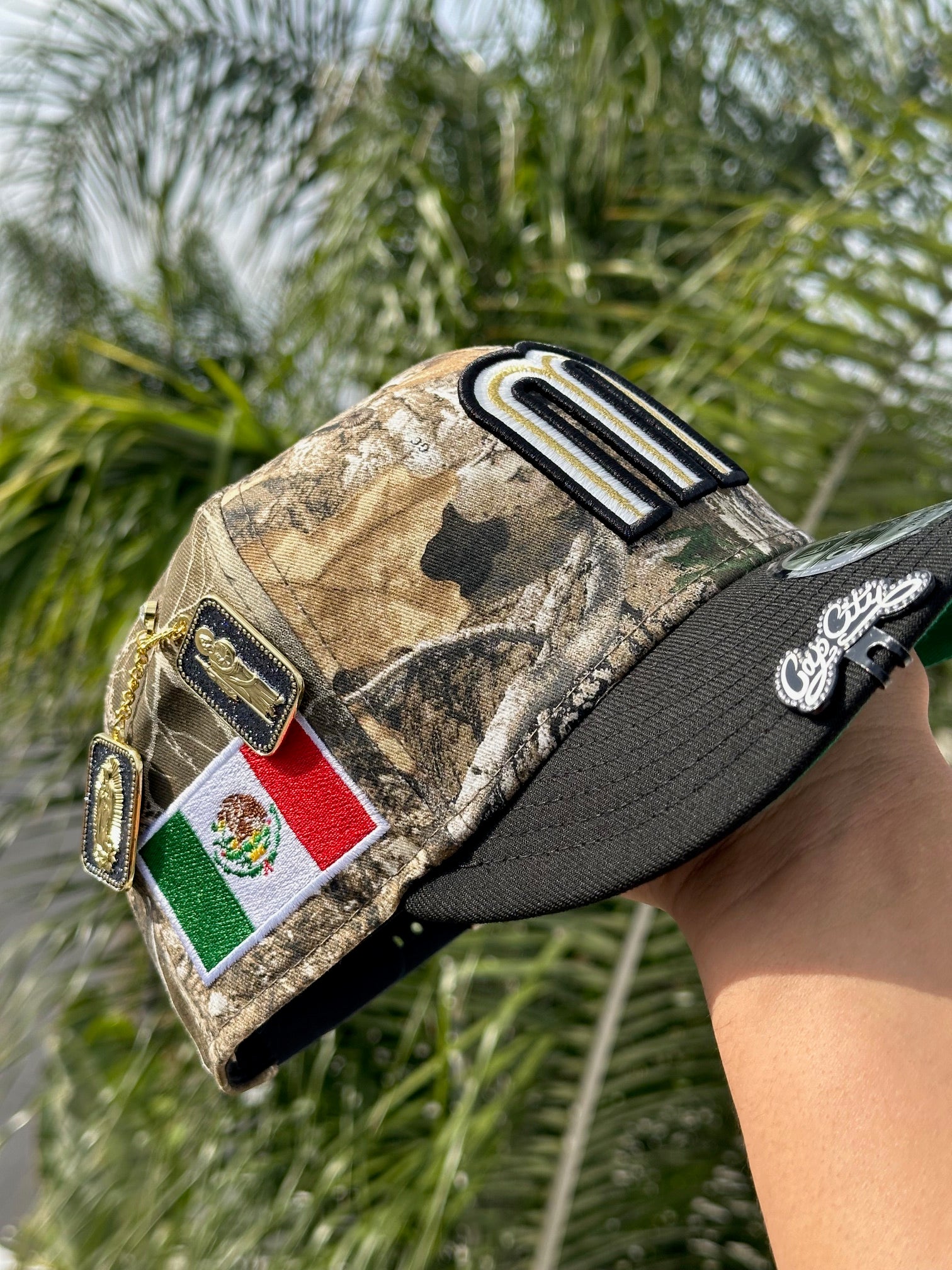 NEW ERA EXCLUSIVE 9FIFTY REALTREE/BLACK MEXICO SNAPBACK W/ MEXICO FLAG SIDE PATCH