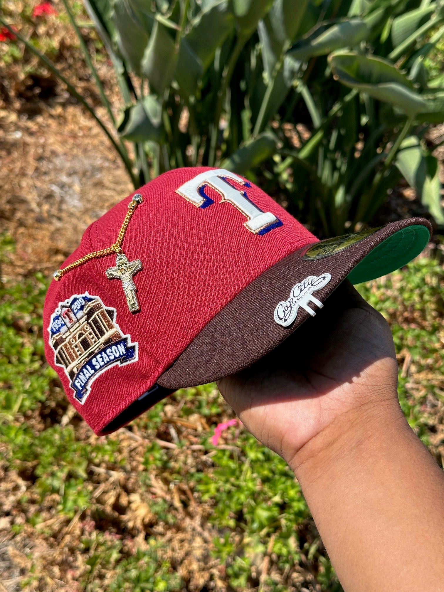 NEW ERA HAT TEXAS RANGERS MLB 40TH ANNIVERSARY PATCHES outlet COPPER PEACHES SZ 7 NWT