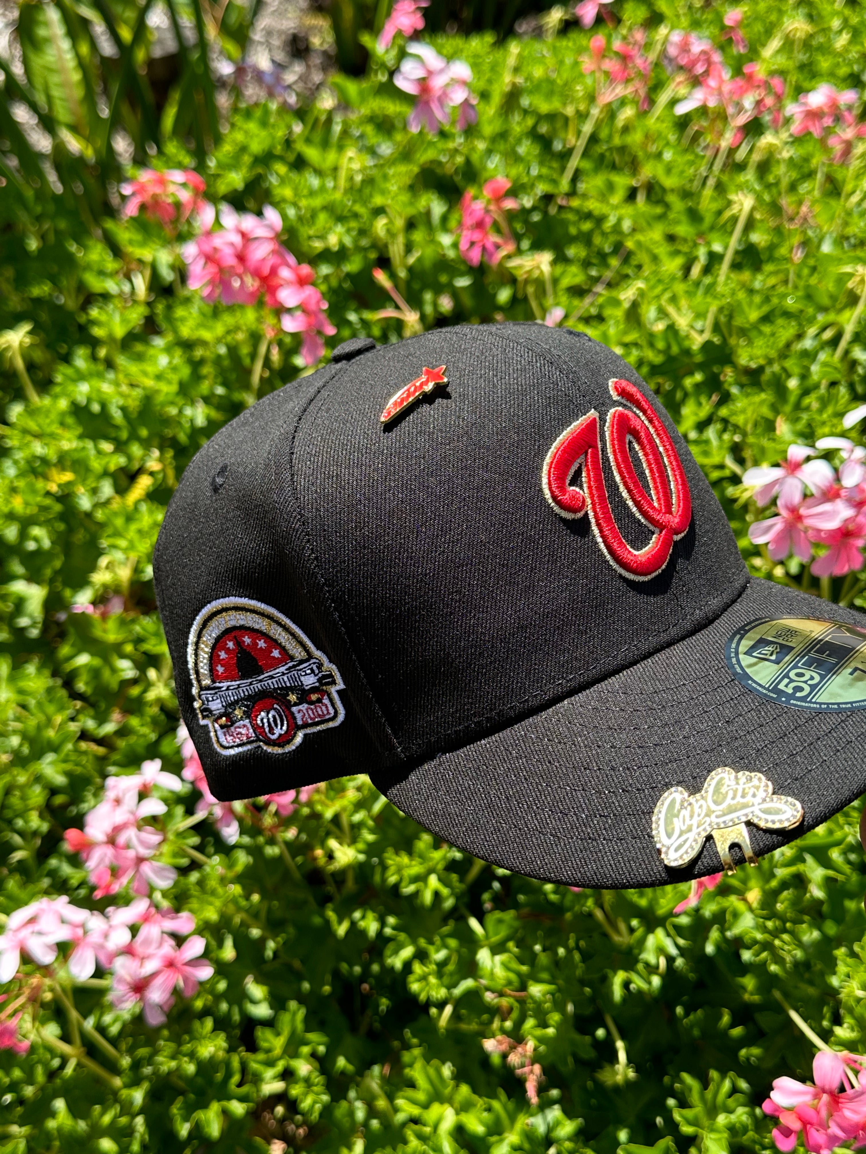 New Era Washington Nationals 2008 Inaugural Season Patch Capsule Exclusive Fitted Hat 59Fifty Fitted Hat Blue/Blue