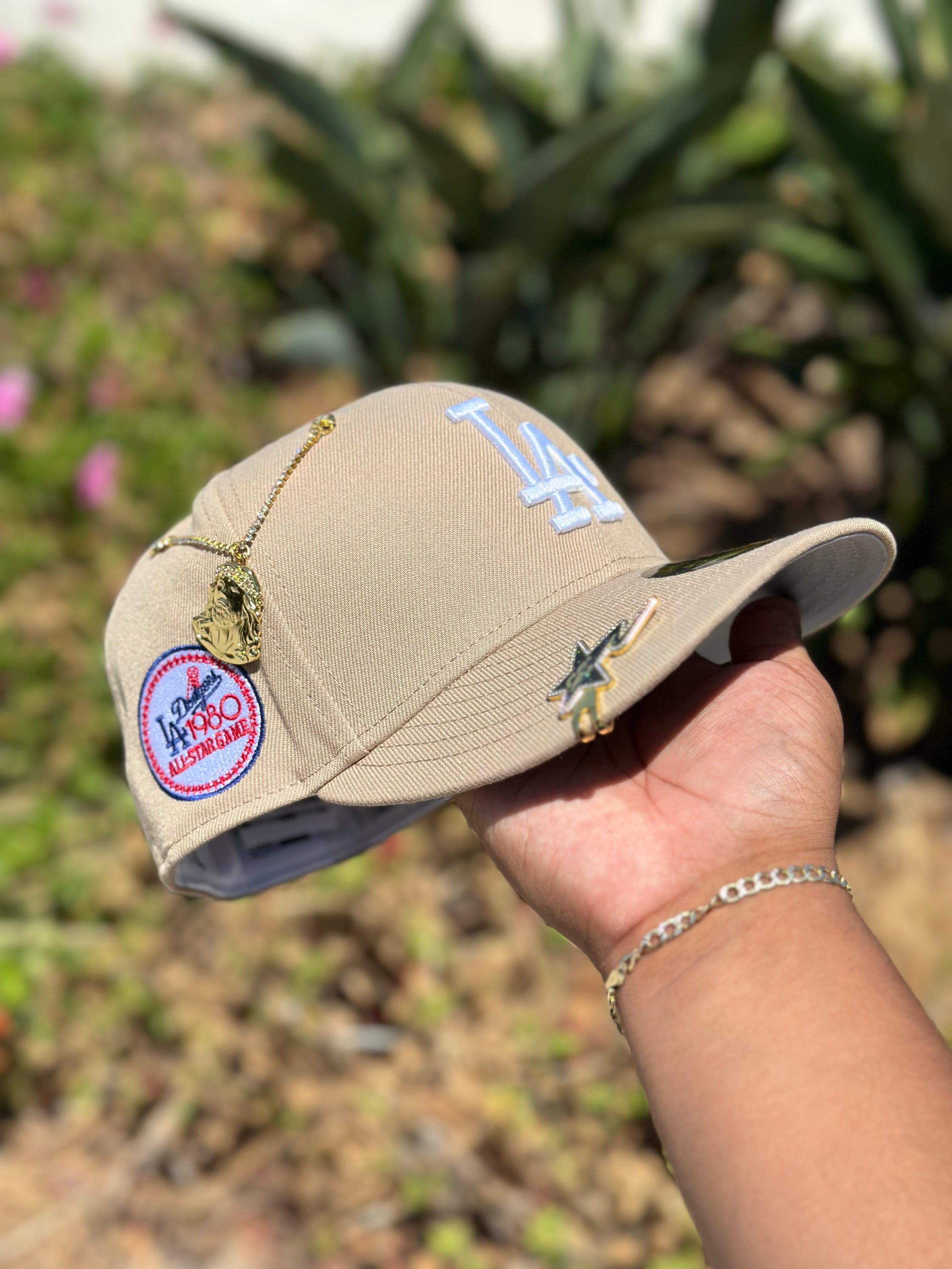 NEW ERA 59FIFTY LIGHT KHAKI LOS ANGELES DODGERS W/ 1980 ALL STAR GAME SIDE PATCH