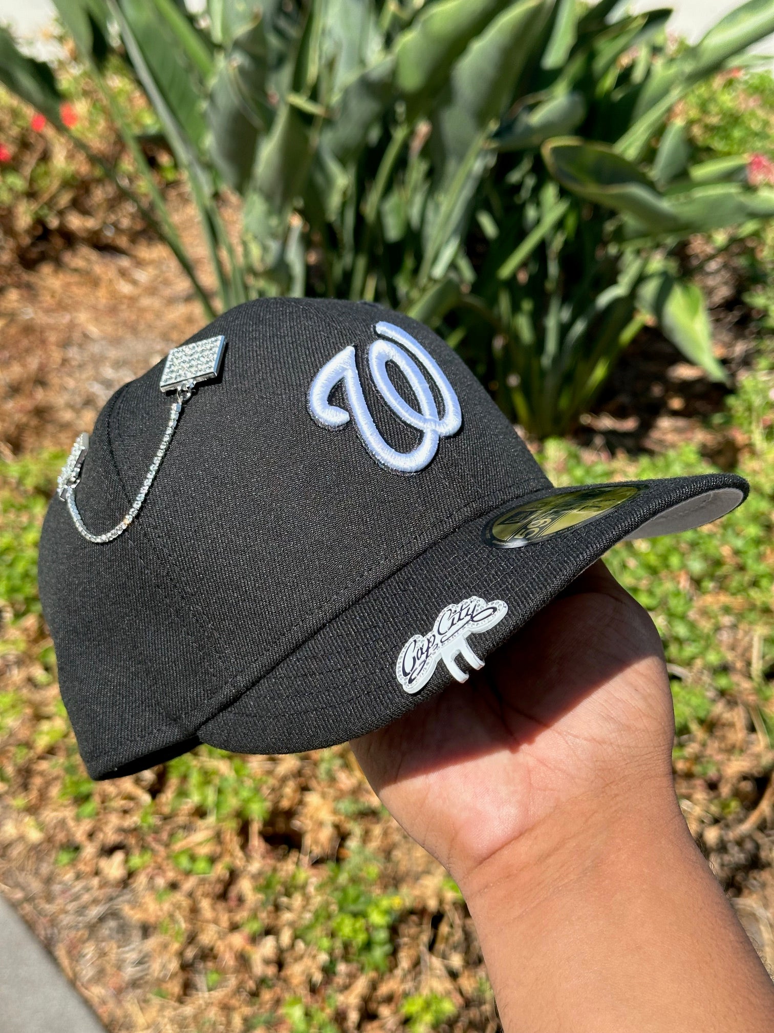 NEW ERA EXCLUSIVE 59FIFTY BLACK WASHINGTON NATIONALS