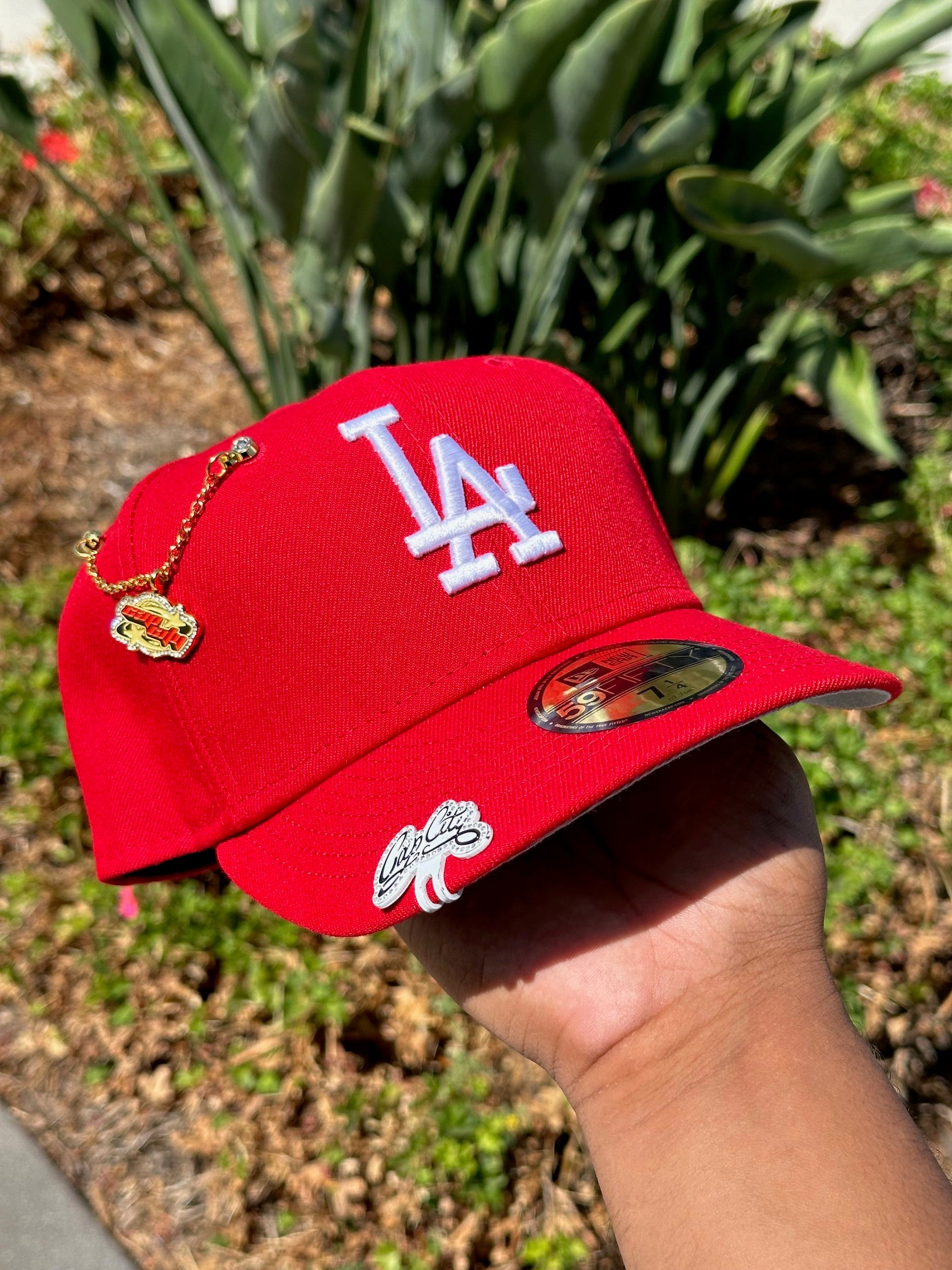 NEW ERA EXCLUSIVE 59FIFTY RED LOS ANGELES DODGERS