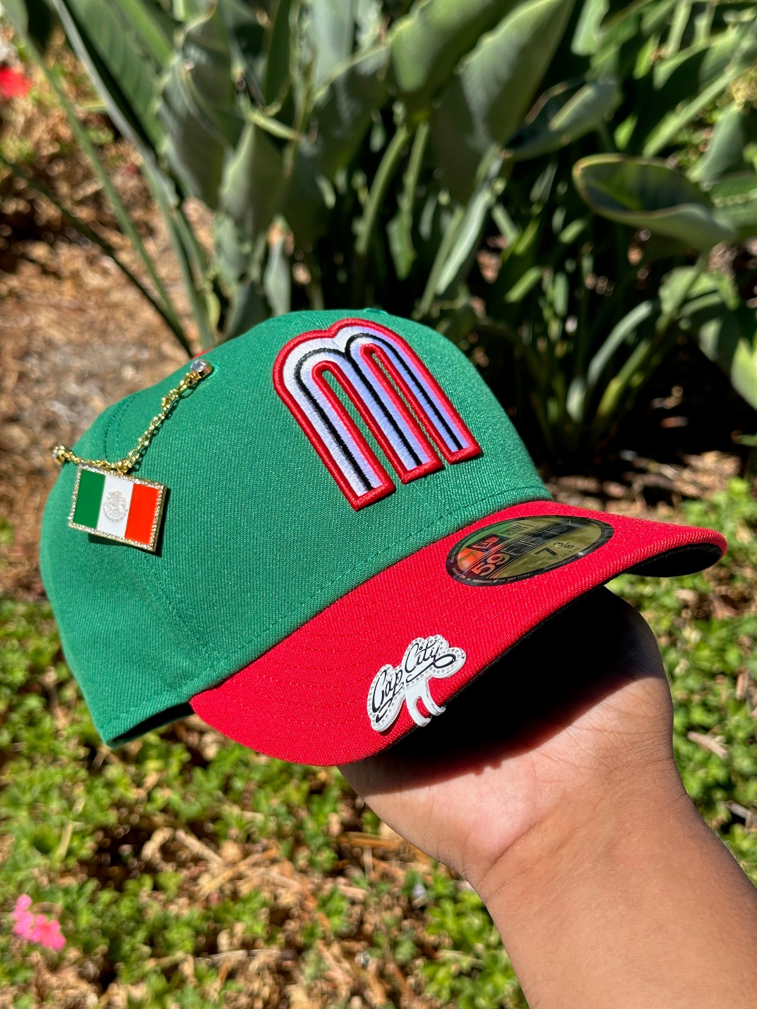 NEW ERA EXCLUSIVE 59FIFTY GREEN/RED MEXICO TWO TONE