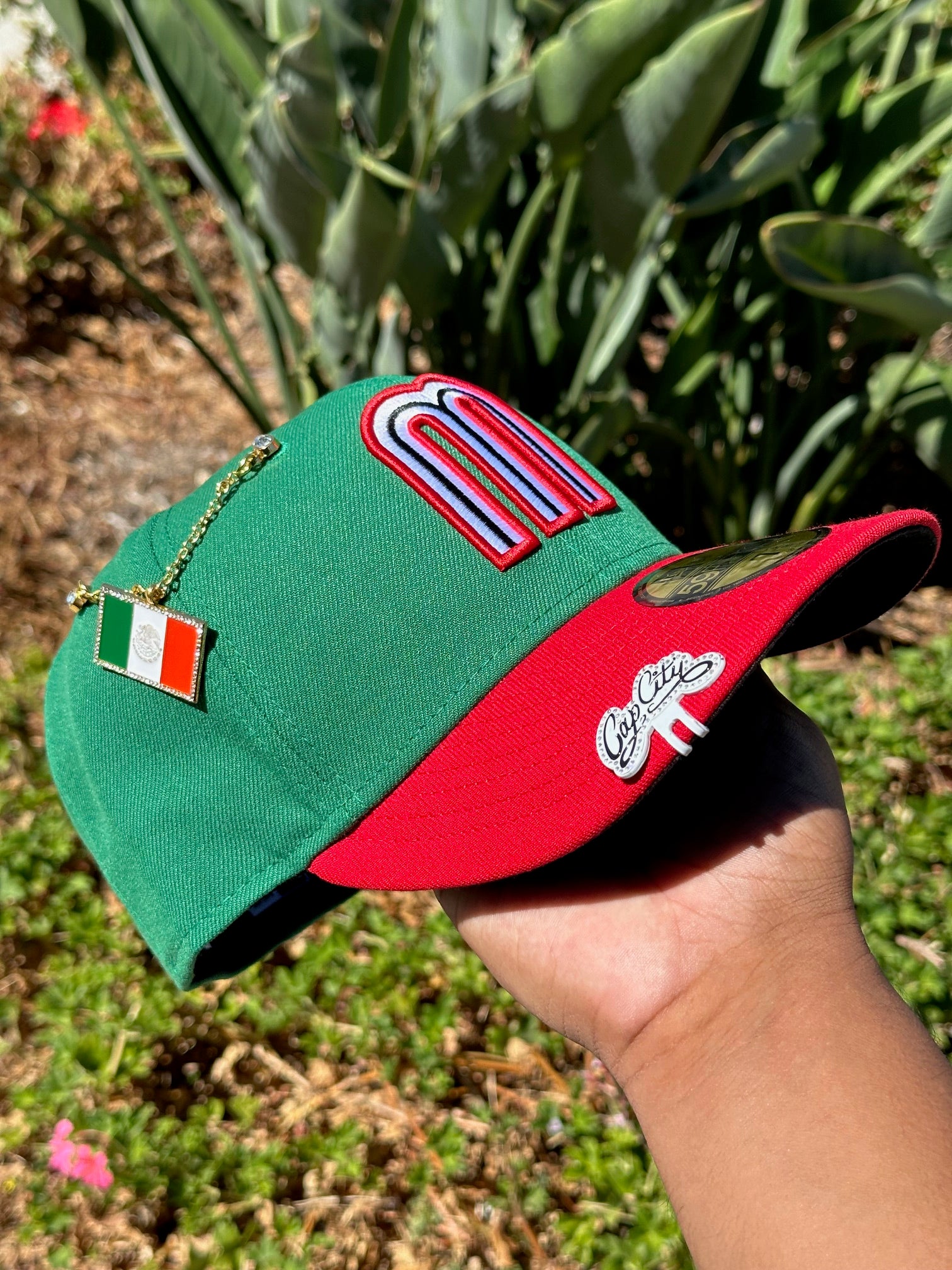 NEW ERA EXCLUSIVE 59FIFTY GREEN/RED MEXICO TWO TONE