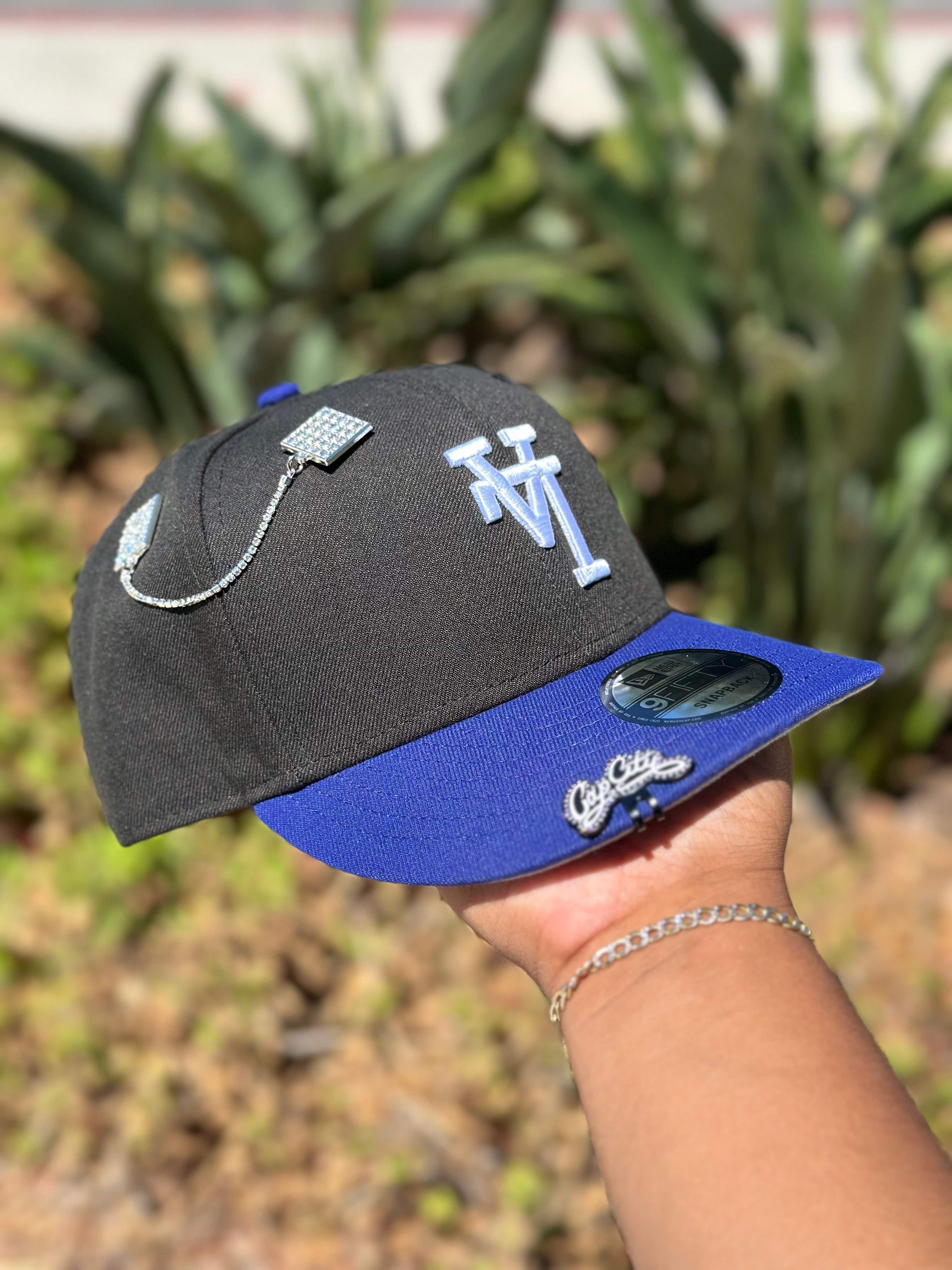 NEW ERA EXCLUSIVE 9FIFTY BLACK/BLUE UPSIDE DOWN LOS ANGELES DODGERS SNAPBACK