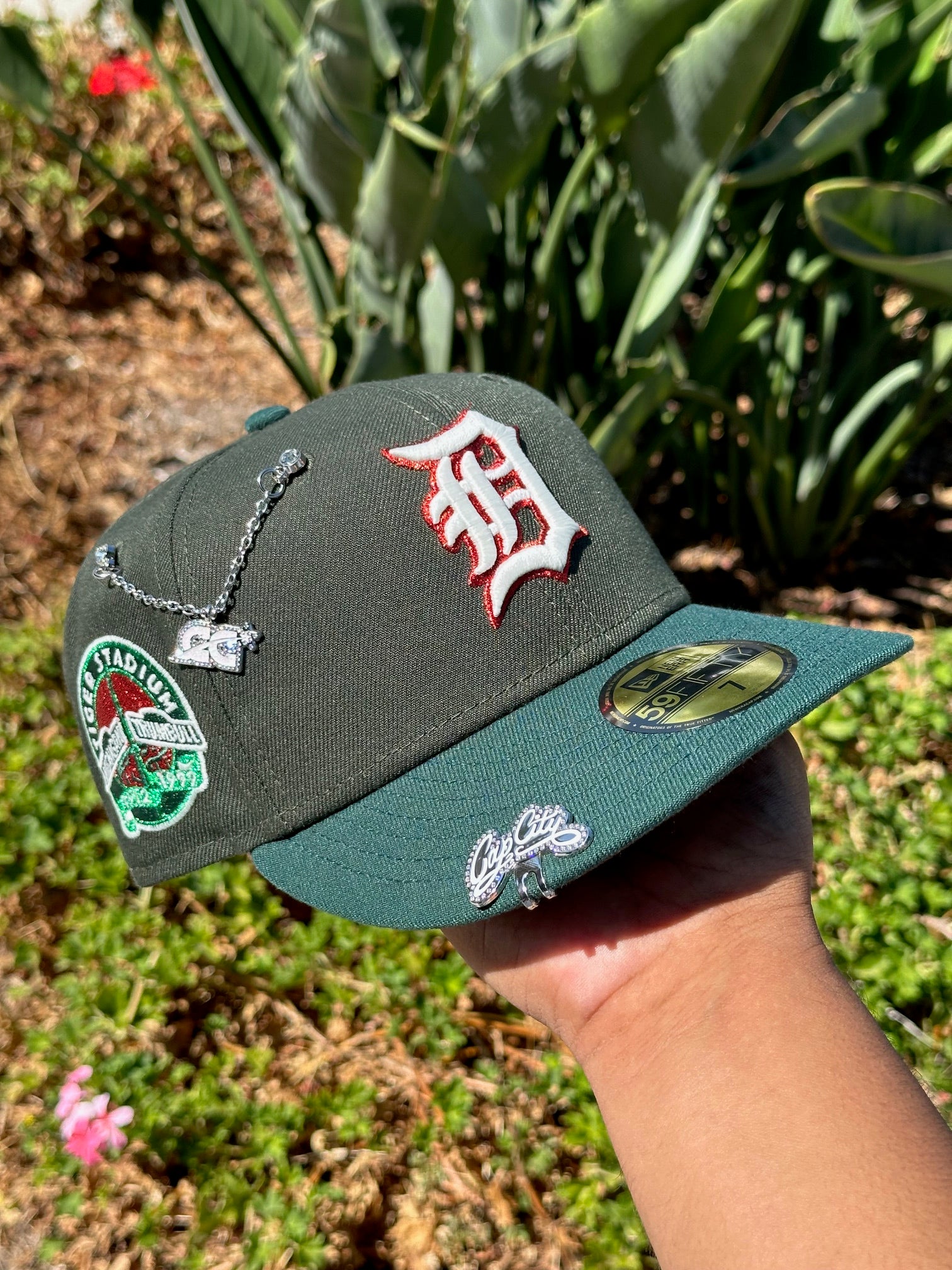 NEW ERA EXCLUSIVE 59FIFTY EMERALD GREEN DETROIT TIGERS W/ TIGER STADIUM SIDE PATCH