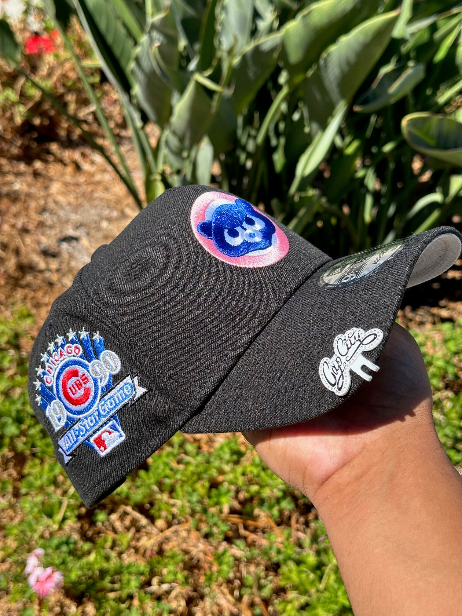 SNAPBACK 9FIFTY FOREST GREEN CHICAGO CUBS EXCLUSIVO DE NEW ERA CON PARCHE DEL JUEGO ALL STAR DE 1990 