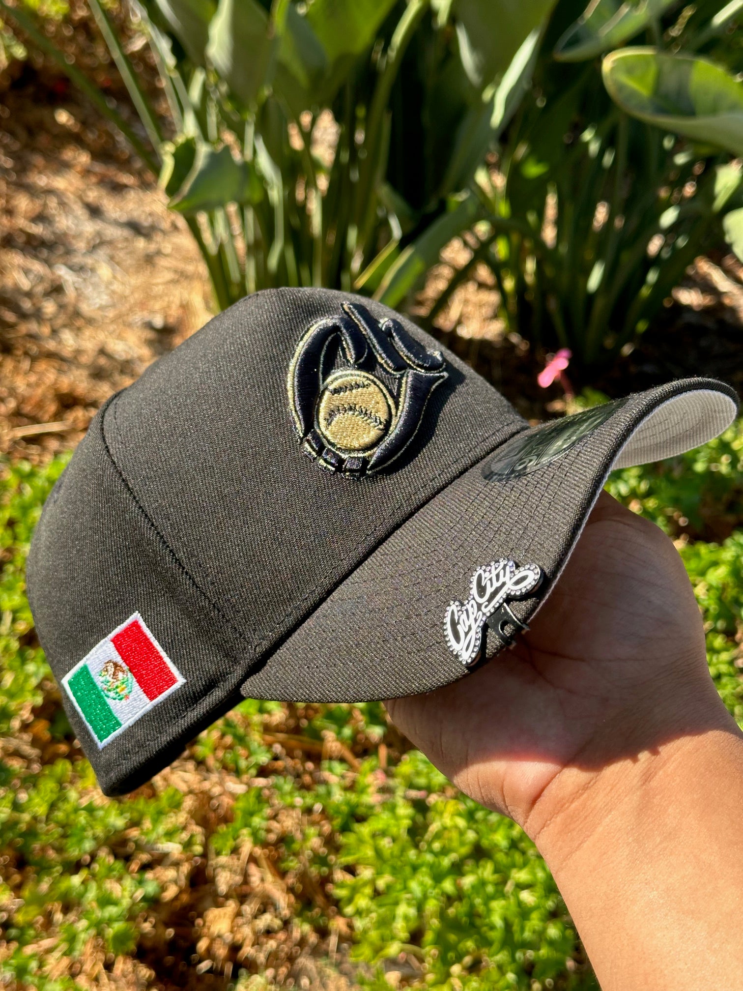 NEW ERA EXCLUSIVE 9FORTY A-FRAME BLACK CHARROS DE JALISCO W/MEXICO FLAG SIDE PATCH