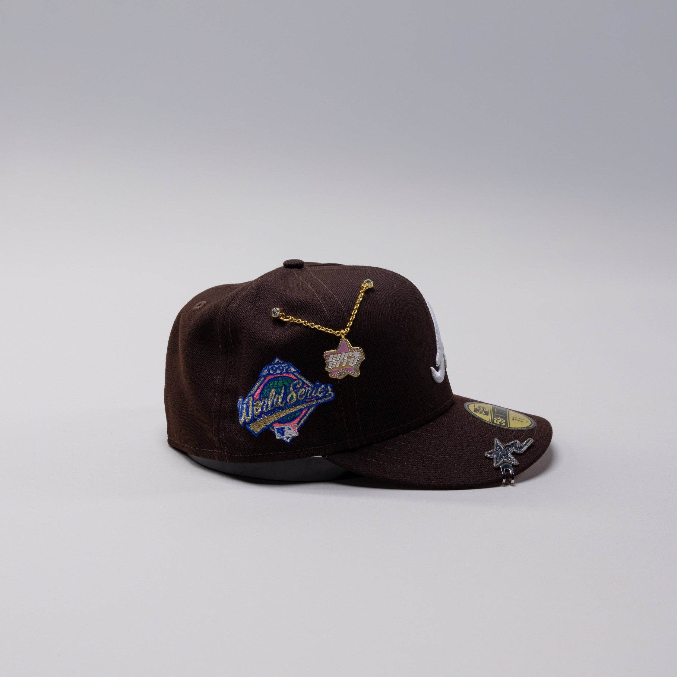 NEW ERA 59FIFTY BROWN ATLANTA BRAVES W/ 1992 WORLD SERIES SIDE PATCH