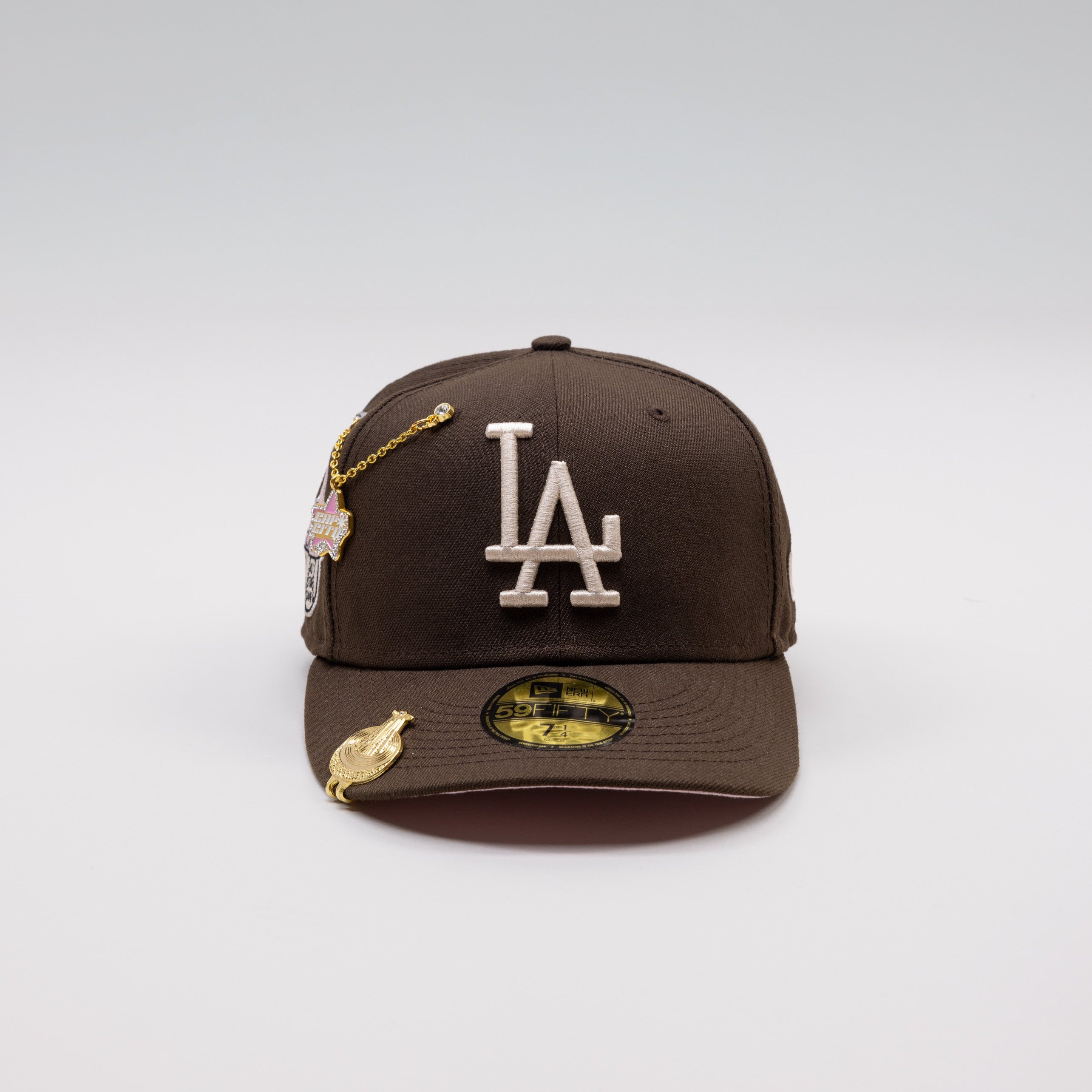 NEW ERA EXCLUSIVE 59FIFTY WALNUT LOS ANGELES DODGERS W/ 1959 ALL STAR GAME SIDE PATCH