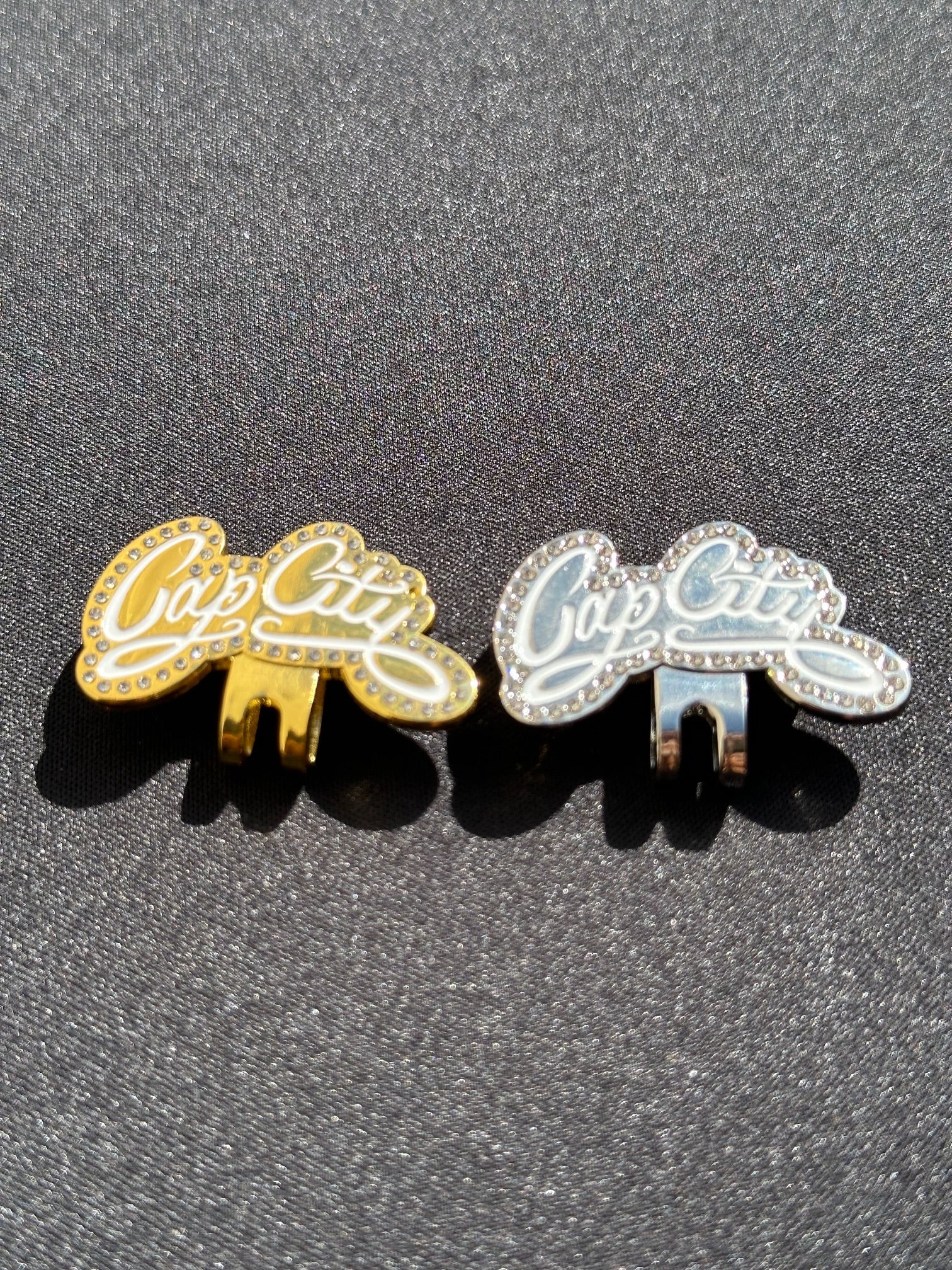 2PACK ICED OUT CAP CITY BLIPS (GOLD & SILVER) W/ RHINESTONES VERY LIMITED