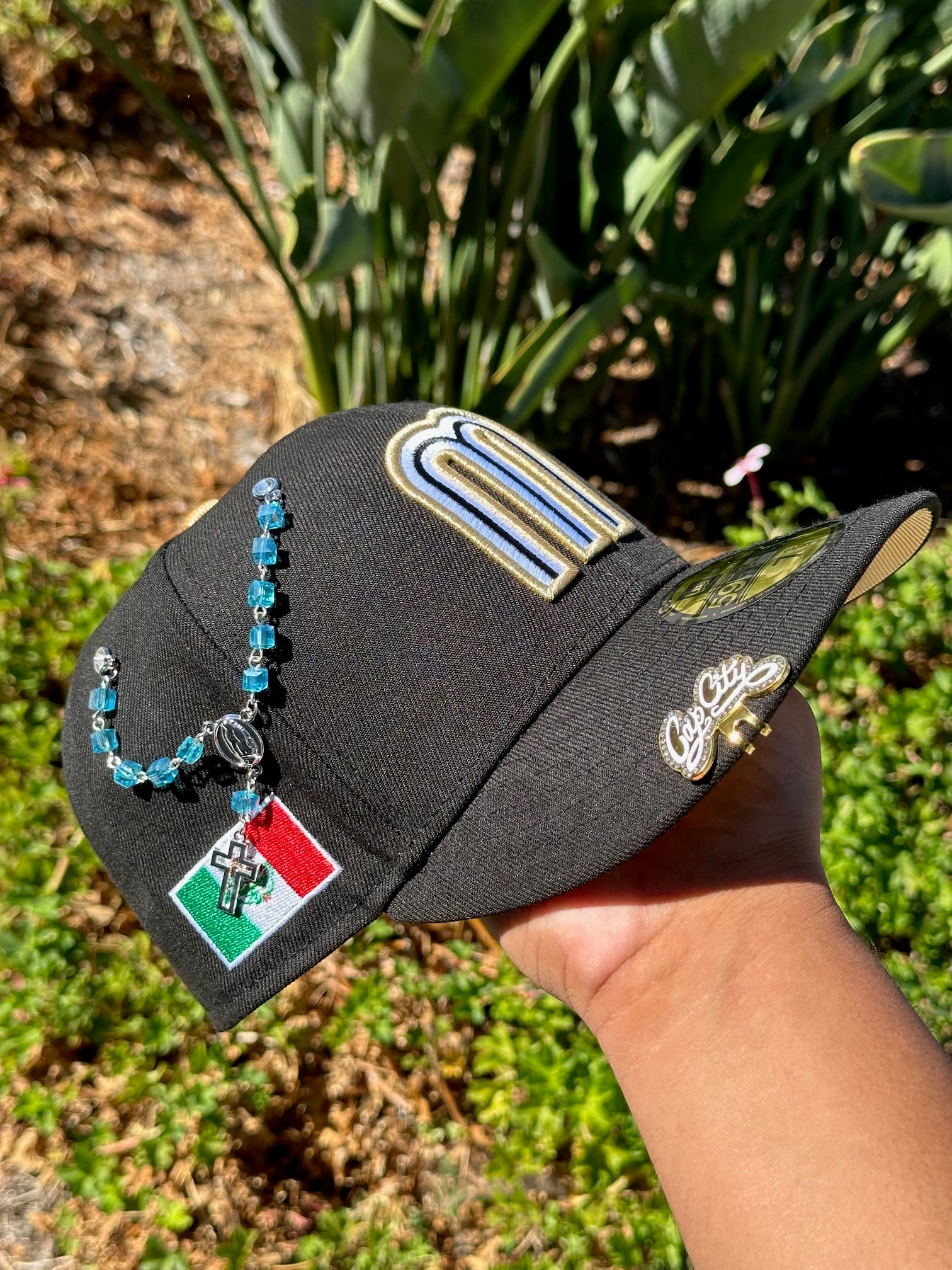 NEW ERA EXCLUSIVE 59FIFTY BLACK MEXICO W/ MEXICO FLAG SIDE PATCH