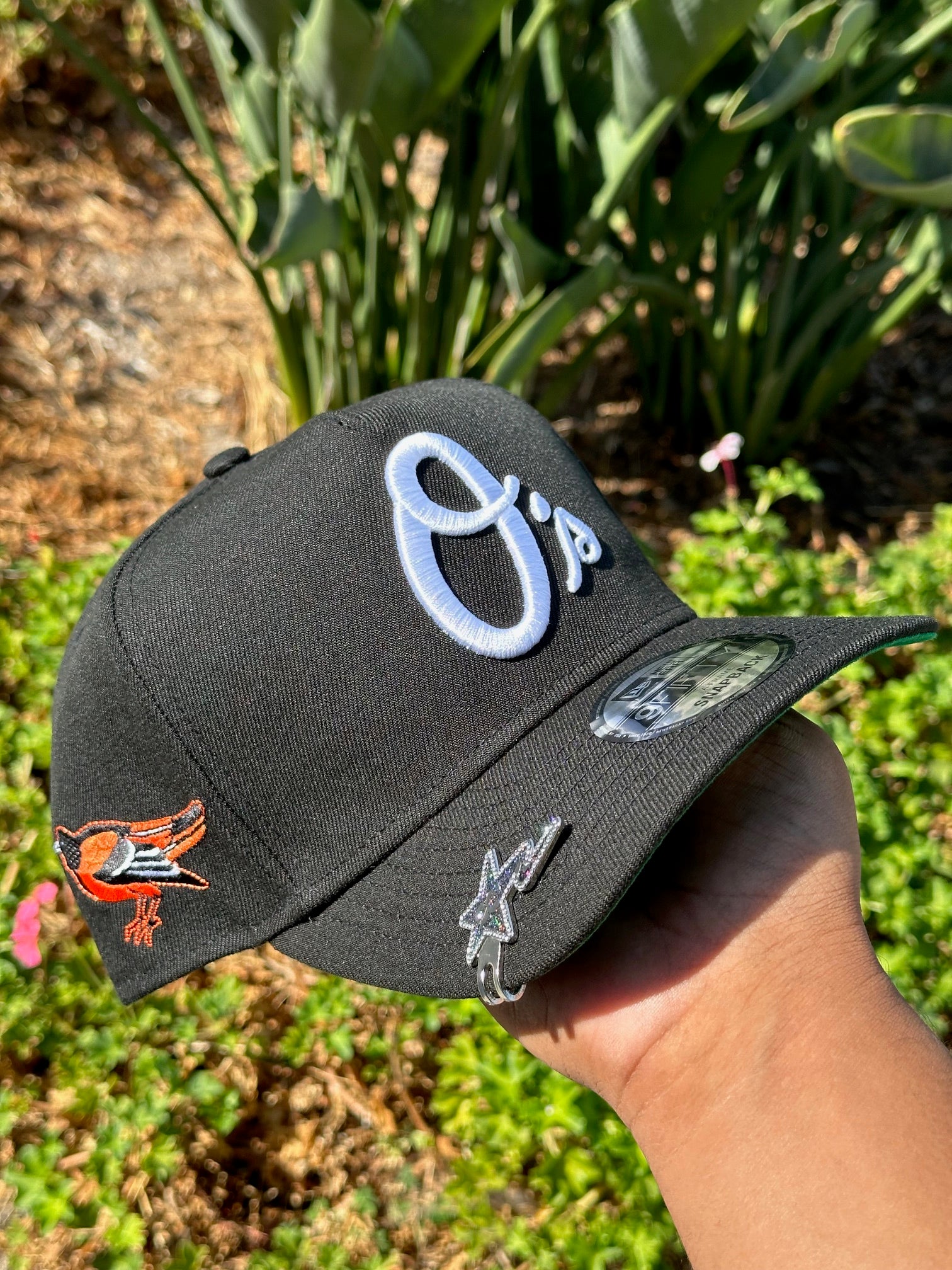 NEW ERA EXCLUSIVE 9FIFTY A-FRAME BLACK BALTIMORE ORIOLES W/ "ORIOLES LOGO" SIDE PATCH