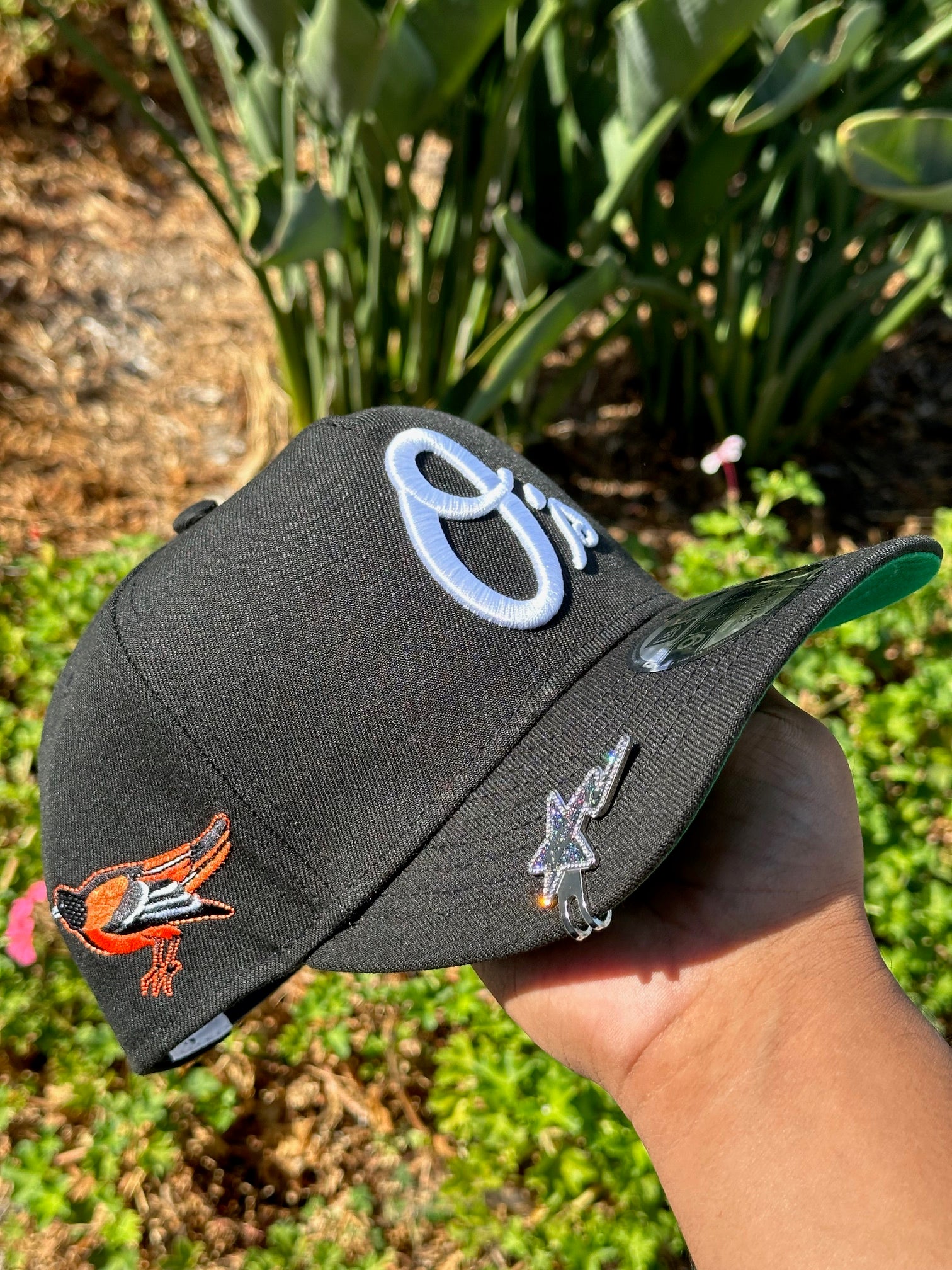 NEW ERA EXCLUSIVE 9FIFTY A-FRAME BLACK BALTIMORE ORIOLES W/ "ORIOLES LOGO" SIDE PATCH