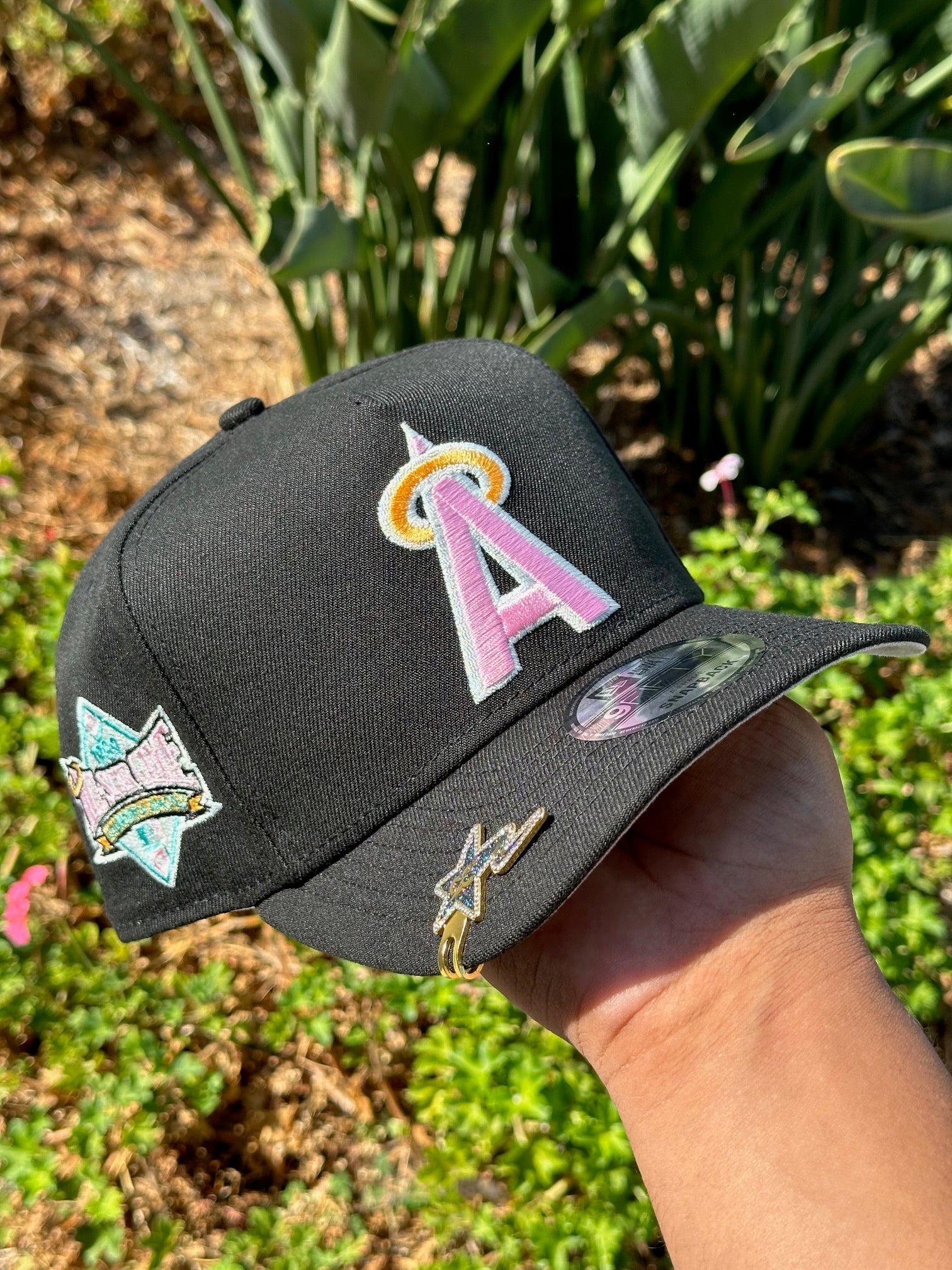 NEW ERA 9FIFTY A-FRAME BLACK ANAHEIM ANGELS SNAPBACK W/ 1989 ALL STAR GAME SIDE PATCH