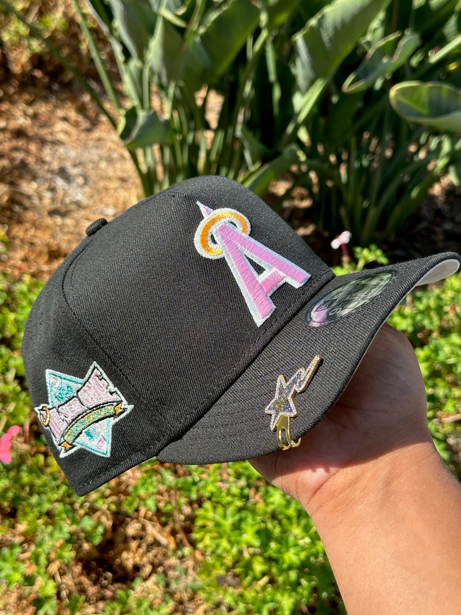 NEW ERA 9FIFTY A-FRAME BLACK ANAHEIM ANGELS SNAPBACK W/ 1989 ALL STAR GAME SIDE PATCH