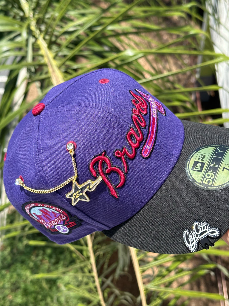 Purple Atlanta Braves 40th Anniversary Custom New Era Fitted Hat