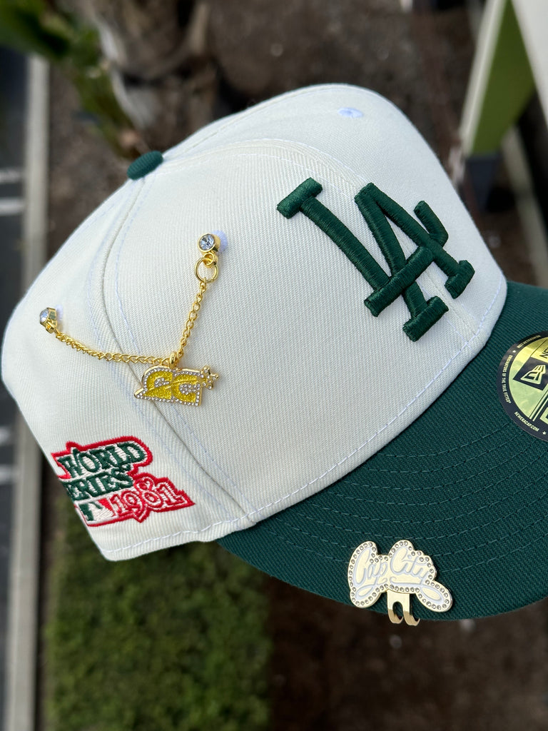 NEW ERA EXCLUSIVE 59FIFTY CHROME WHITE/FOREST GREEN LOS ANGELES